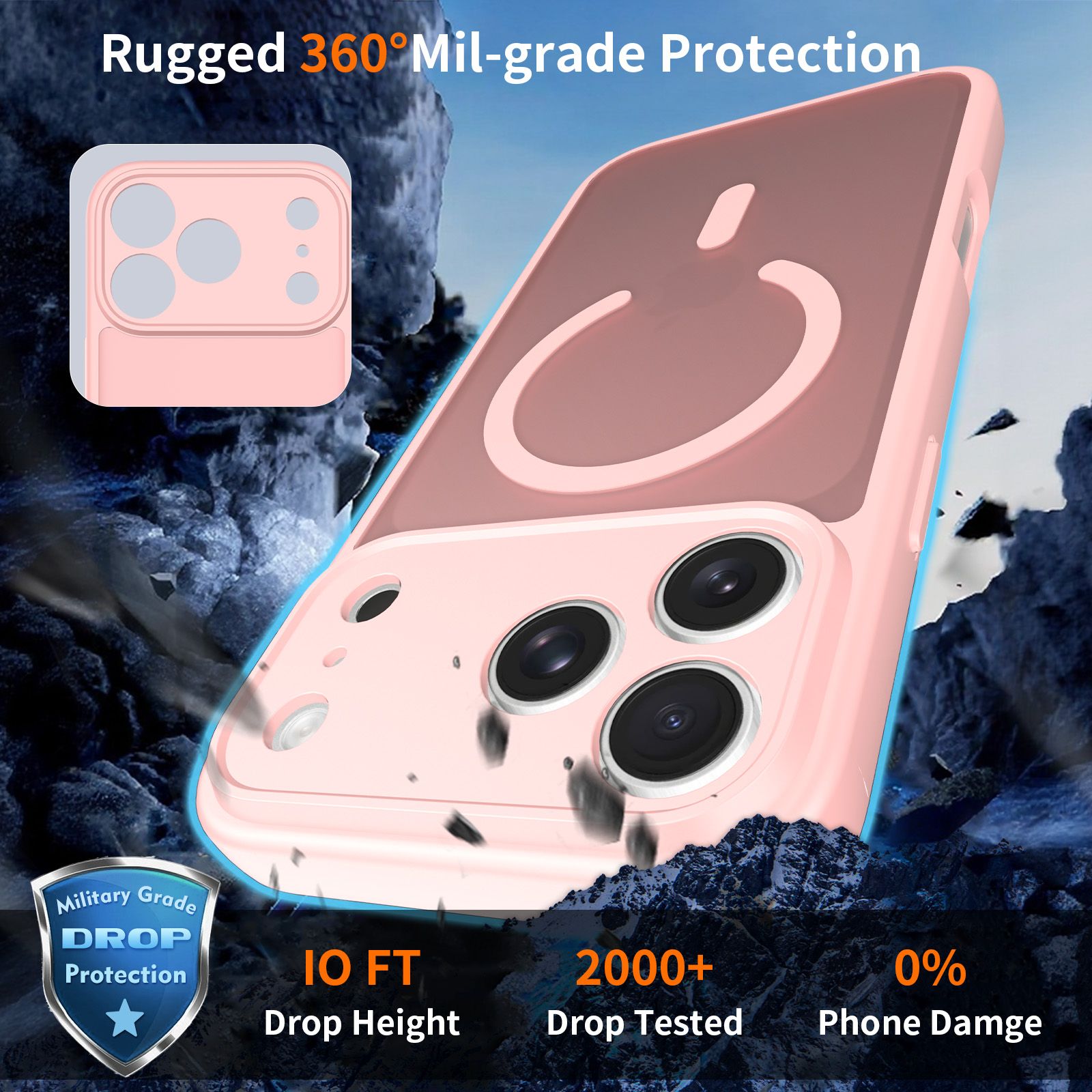 Frost Shield Translucent Matte Frosted Skin Feel Magsafe Case — 89