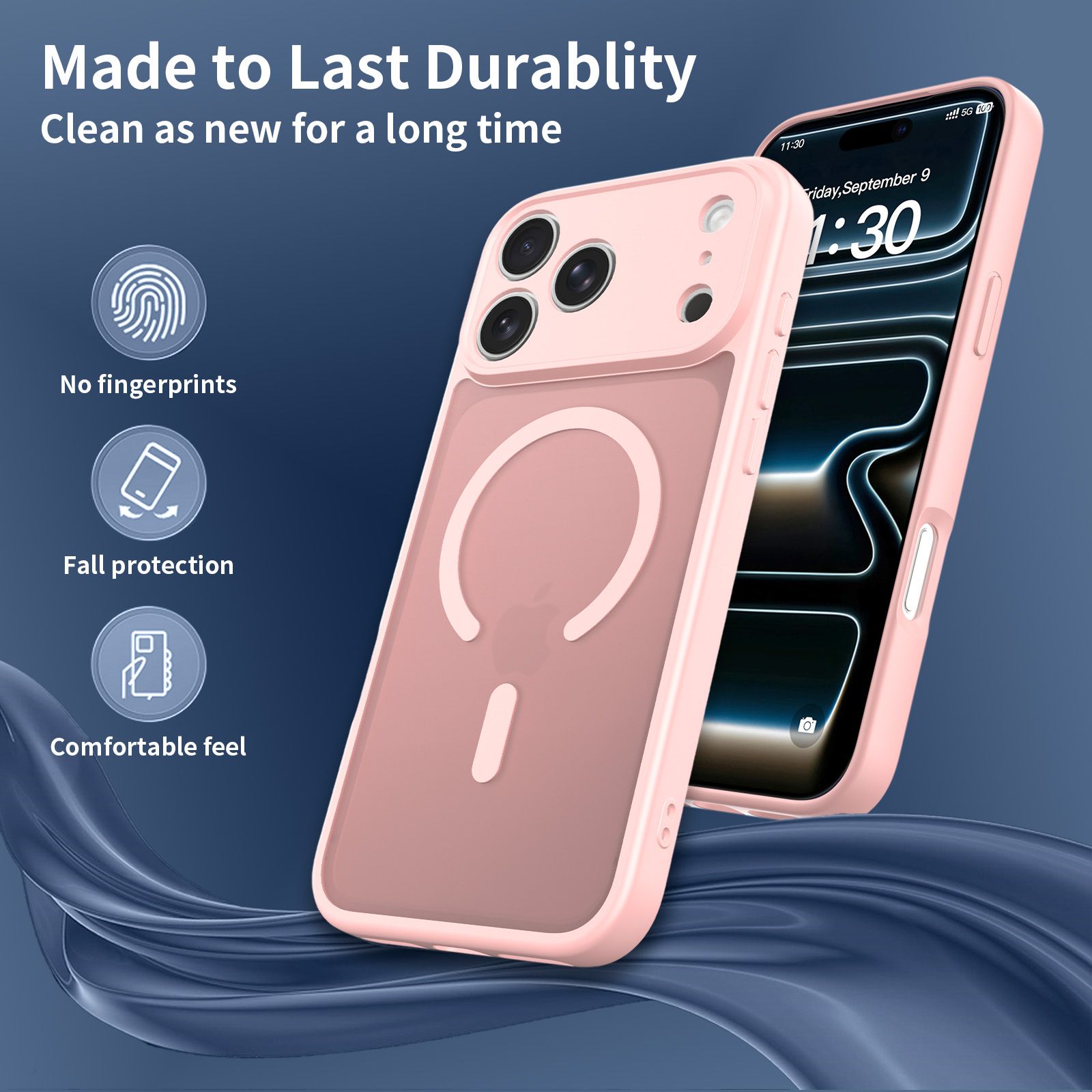 Frost Shield Translucent Matte Frosted Skin Feel Magsafe Case — 90