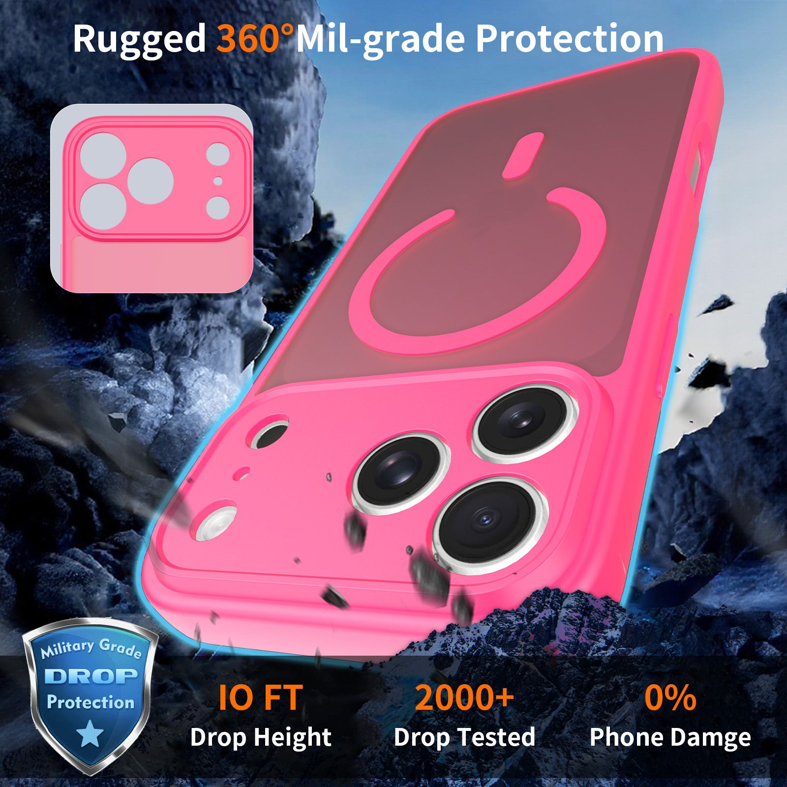 Frost Shield Translucent Matte Frosted Skin Feel Magsafe Case — 95