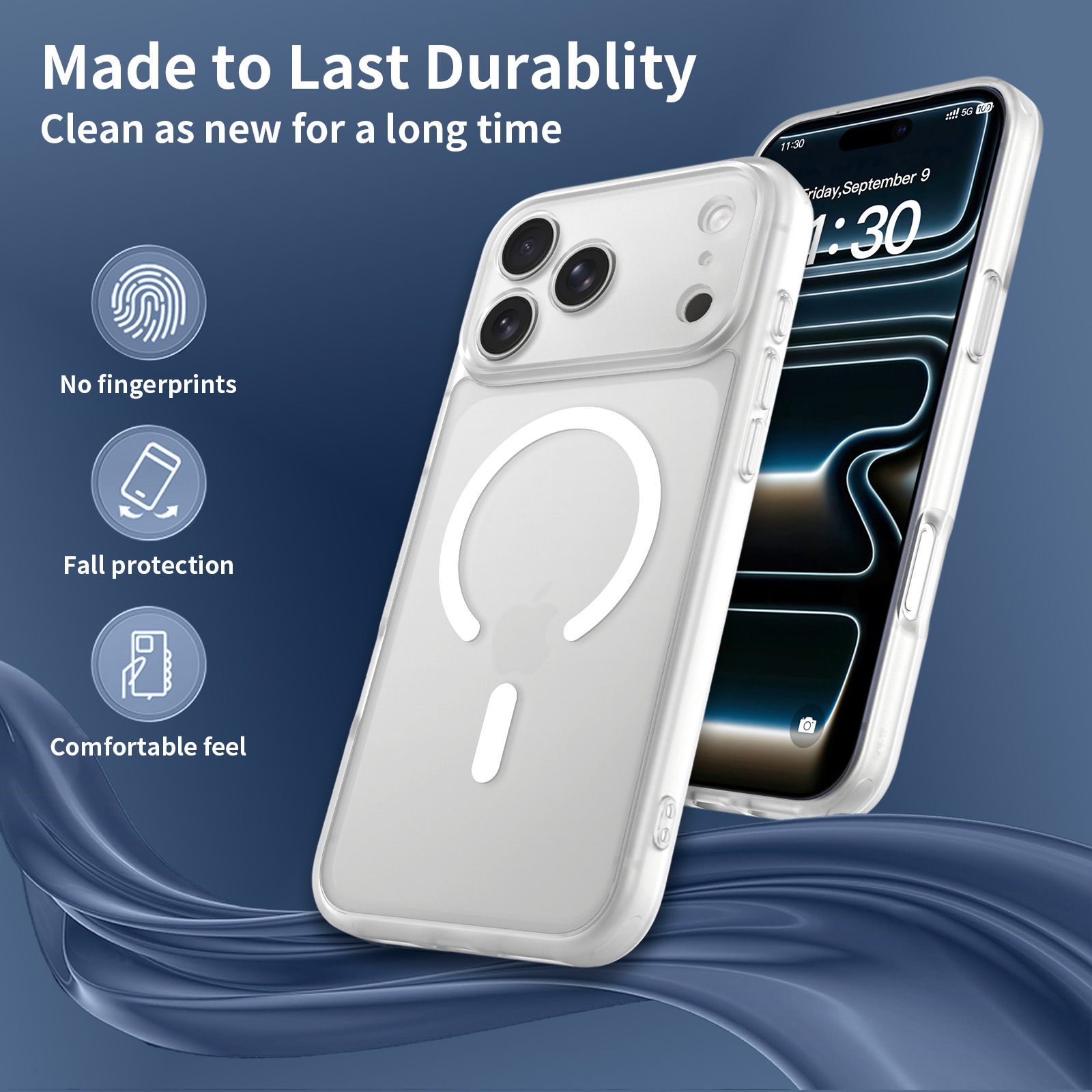 Frost Shield Translucent Matte Frosted Skin Feel Magsafe Case — 126