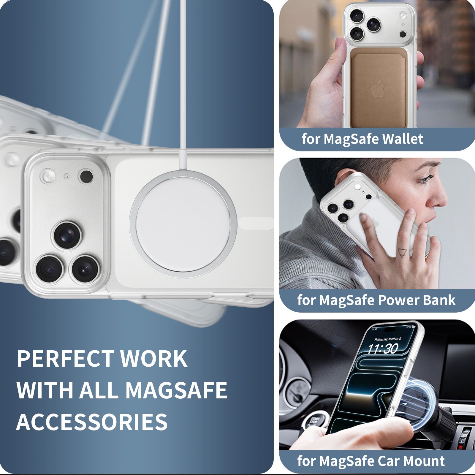 Frost Shield Translucent Matte Frosted Skin Feel Magsafe Case — 127