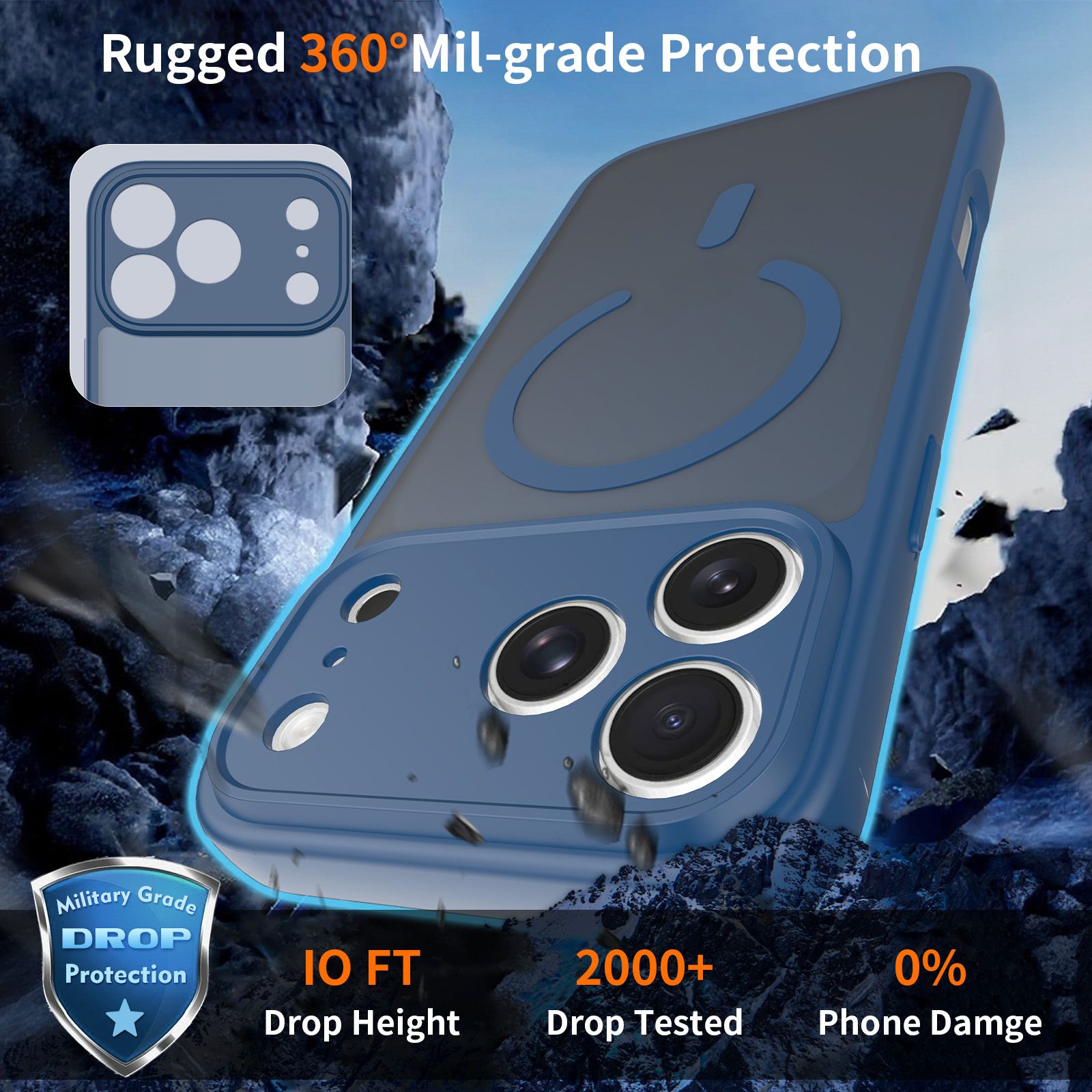 Frost Shield Translucent Matte Frosted Skin Feel Magsafe Case — 107