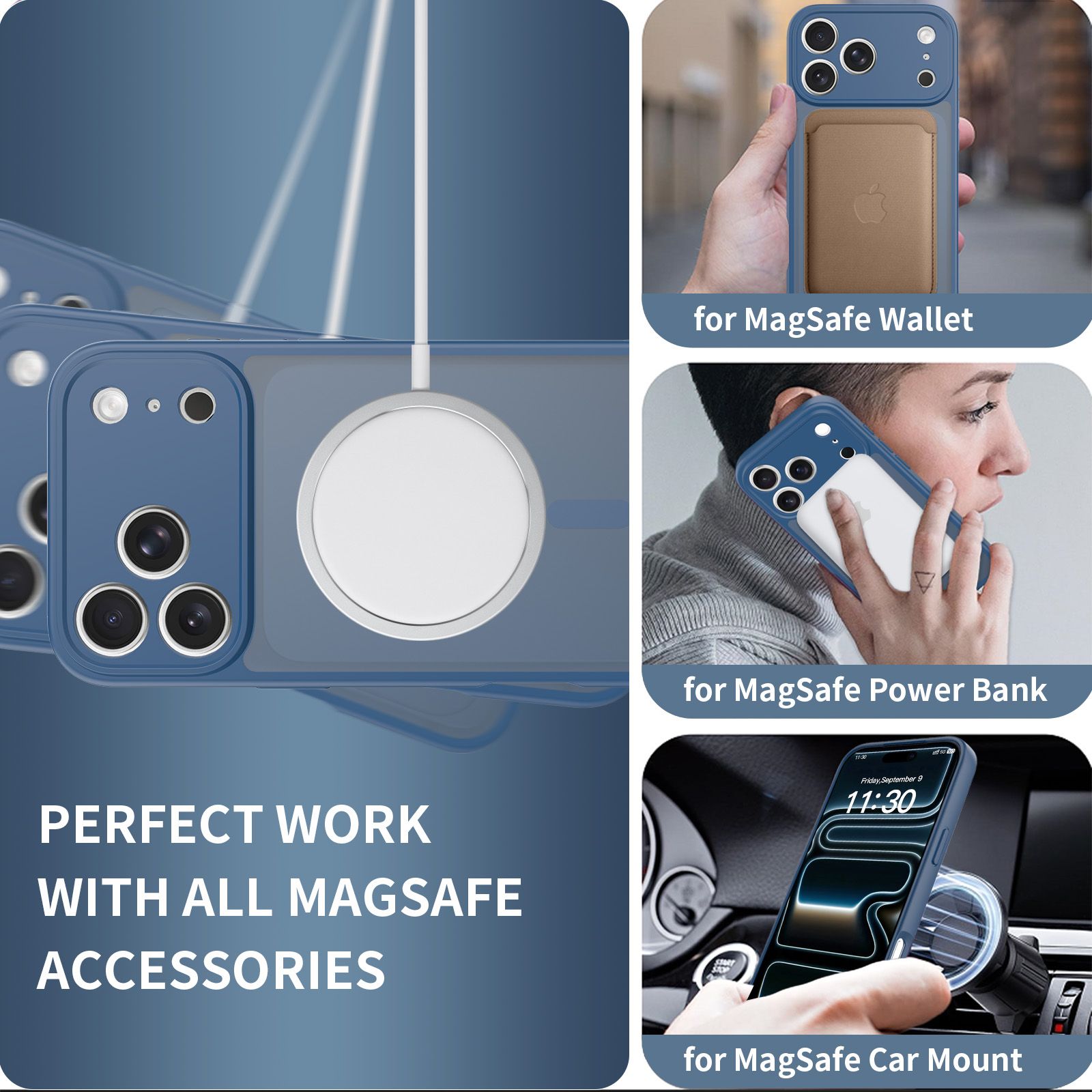 Frost Shield Translucent Matte Frosted Skin Feel Magsafe Case — 109
