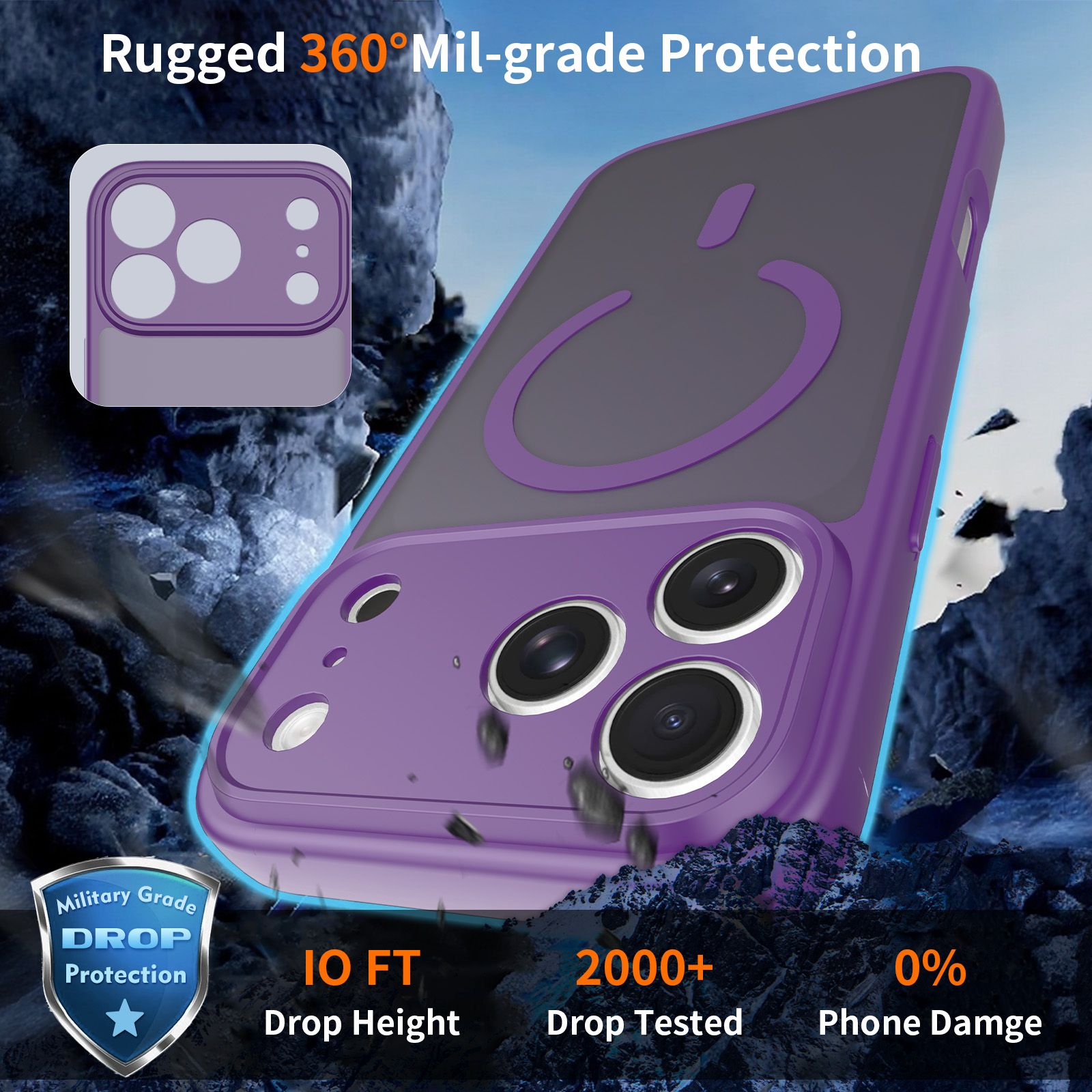 Frost Shield Translucent Matte Frosted Skin Feel Magsafe Case — 101
