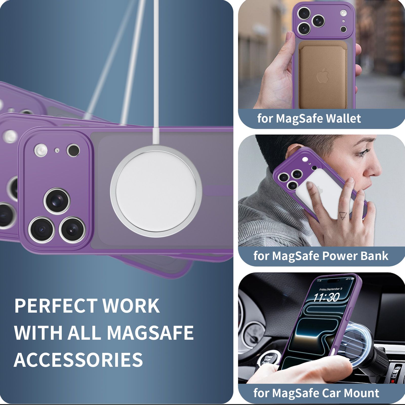 Frost Shield Translucent Matte Frosted Skin Feel Magsafe Case — 103