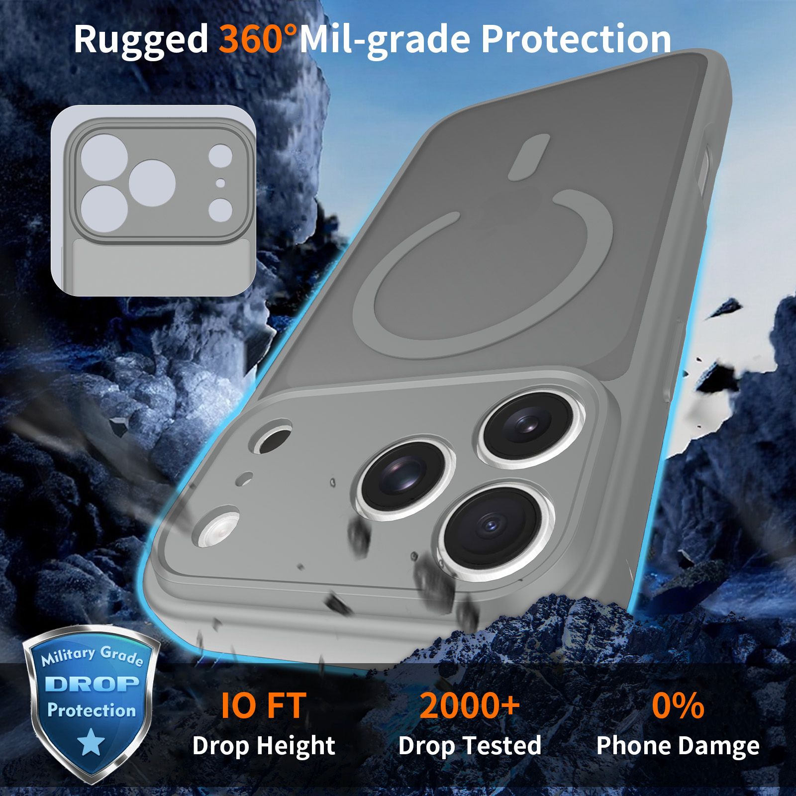 Frost Shield Translucent Matte Frosted Skin Feel Magsafe Case — 83