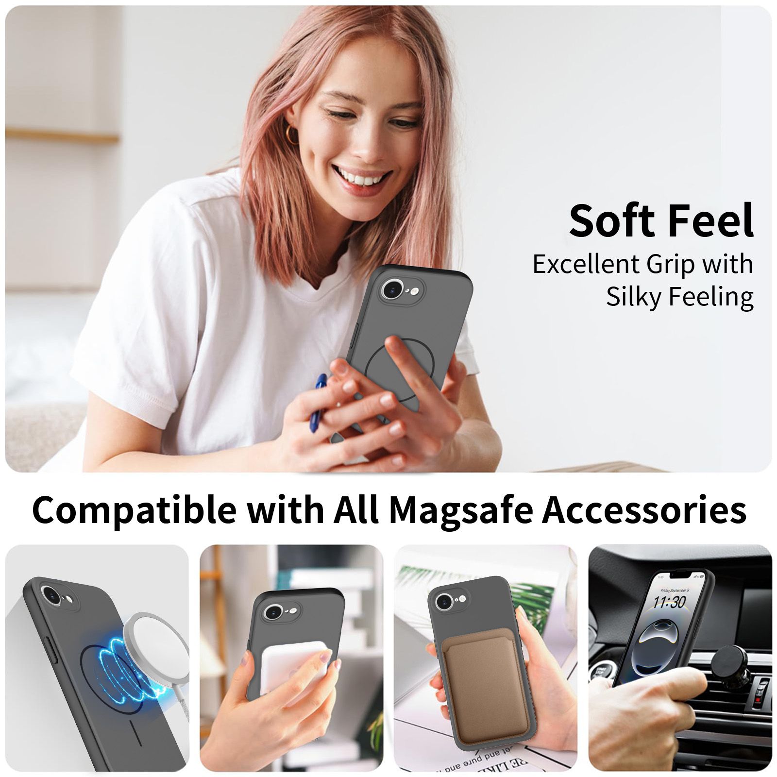 Aura Contrast Color Skin Feel Magsafe Case — 9