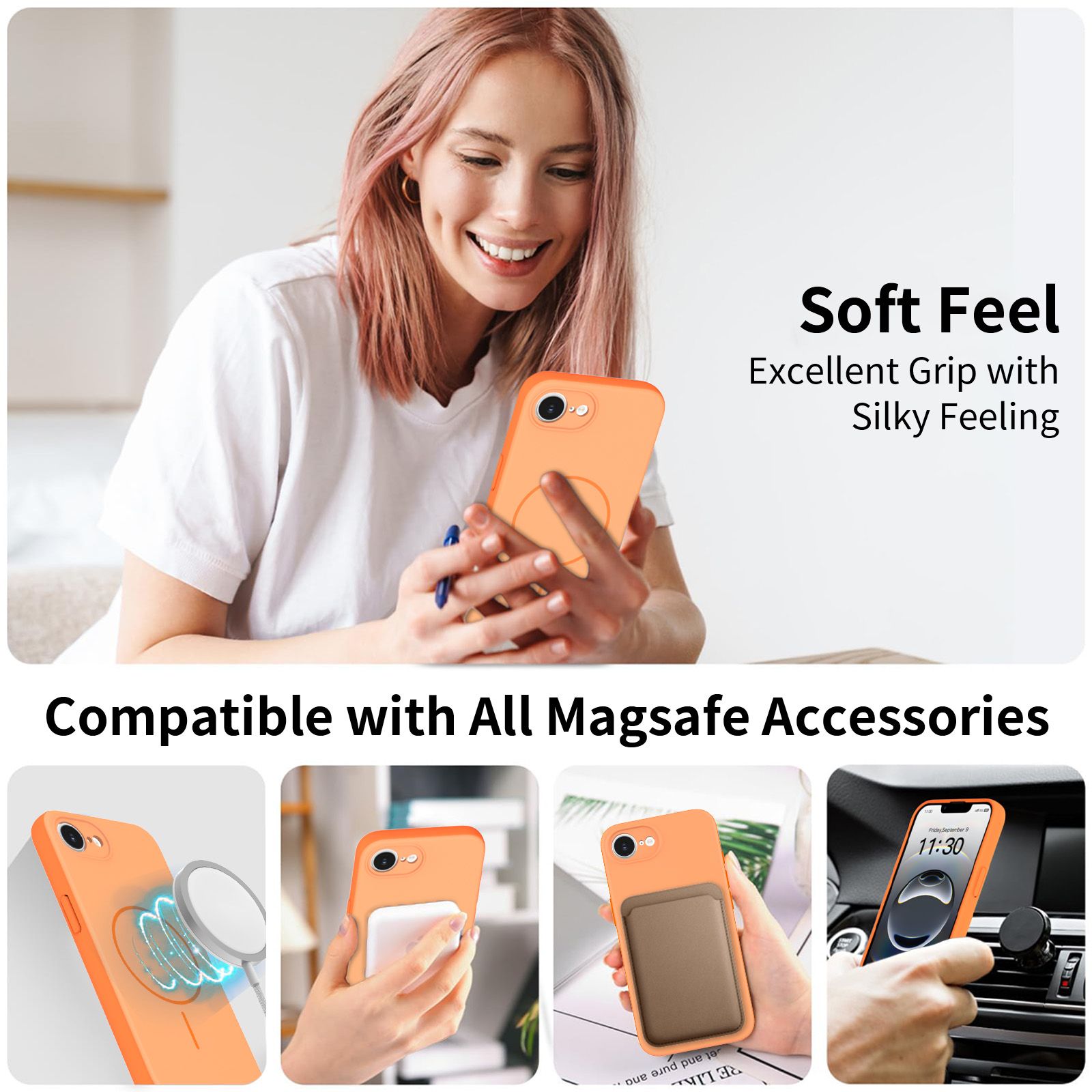 Aura Contrast Color Skin Feel Magsafe Case — 23