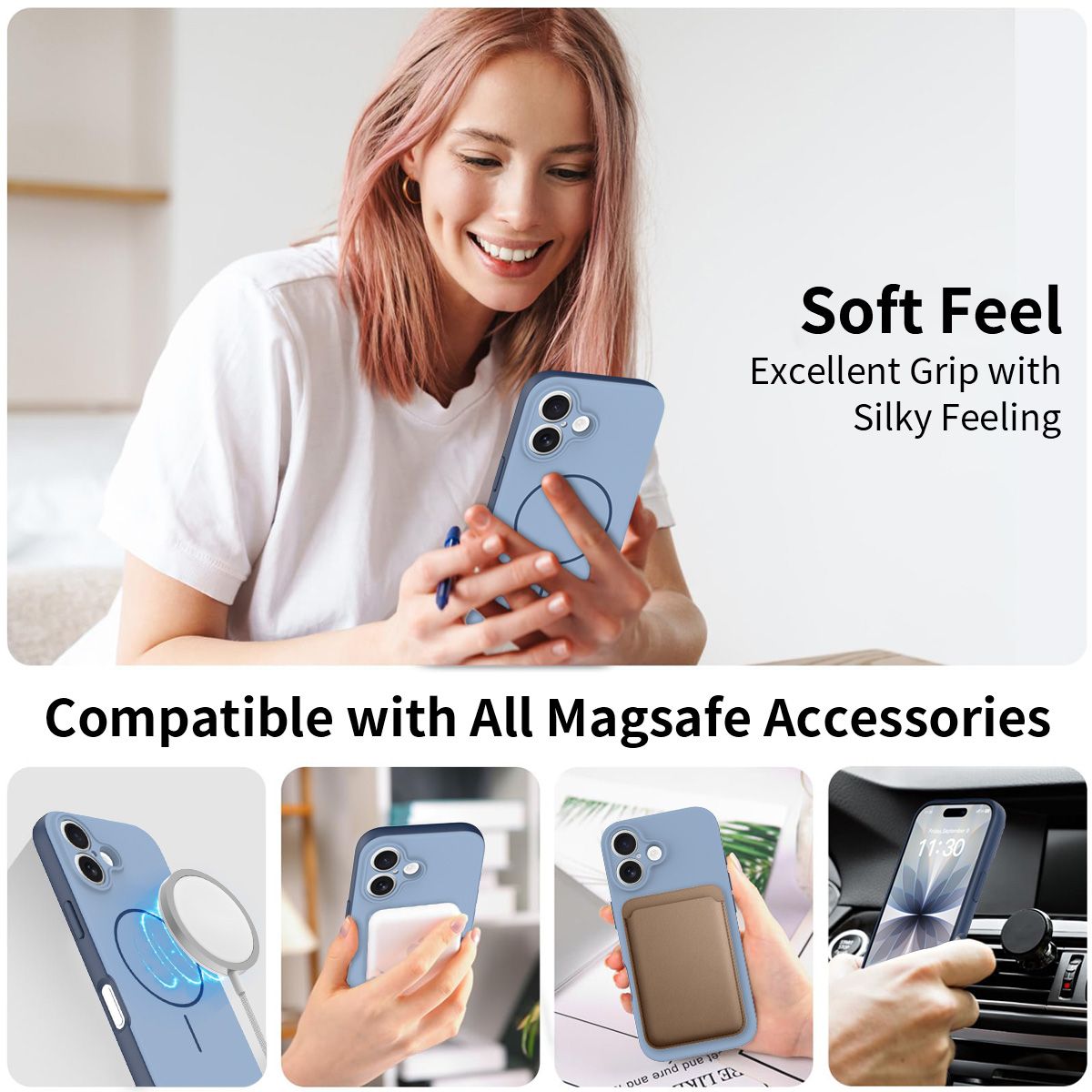 Aura Contrast Color Skin Feel Magsafe Case — 55