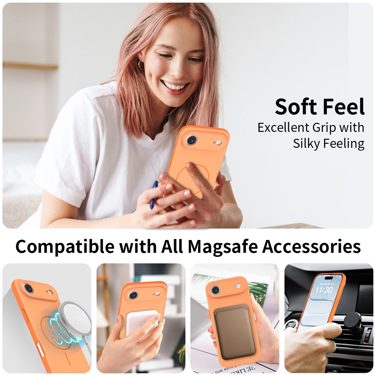Aura Contrast Color Skin Feel Magsafe Case — 111