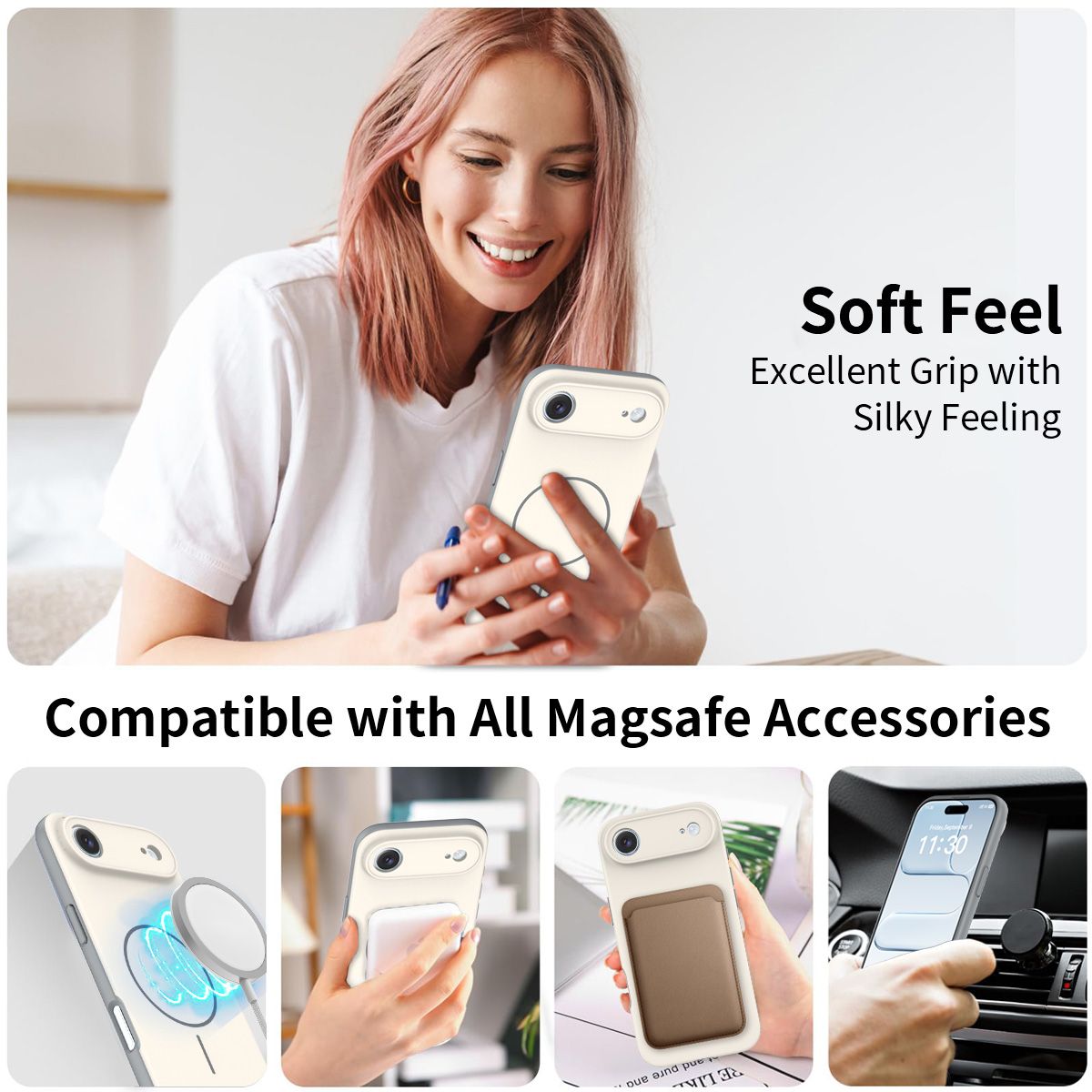 Aura Contrast Color Skin Feel Magsafe Case — 105