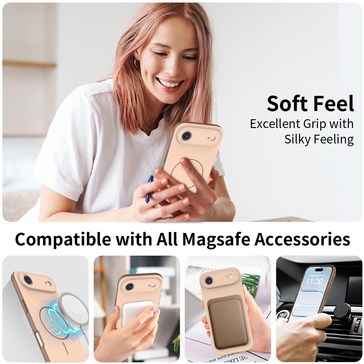 Aura Contrast Color Skin Feel Magsafe Case — 99