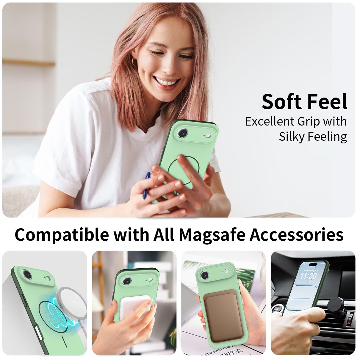 Aura Contrast Color Skin Feel Magsafe Case — 93