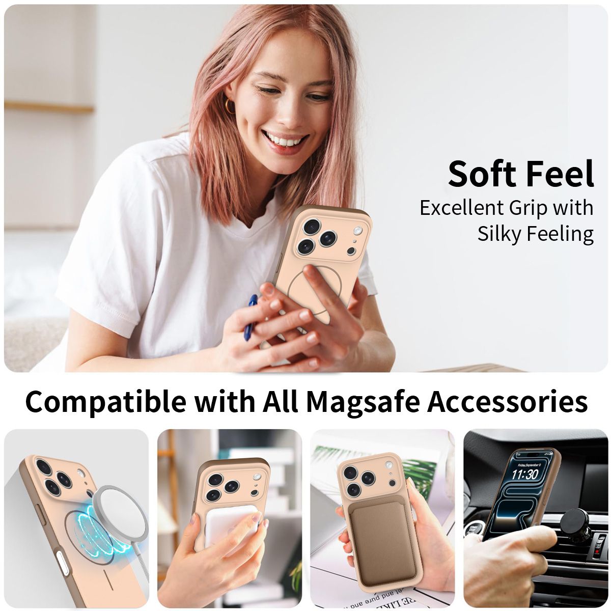 Aura Contrast Color Skin Feel Magsafe Case — 149