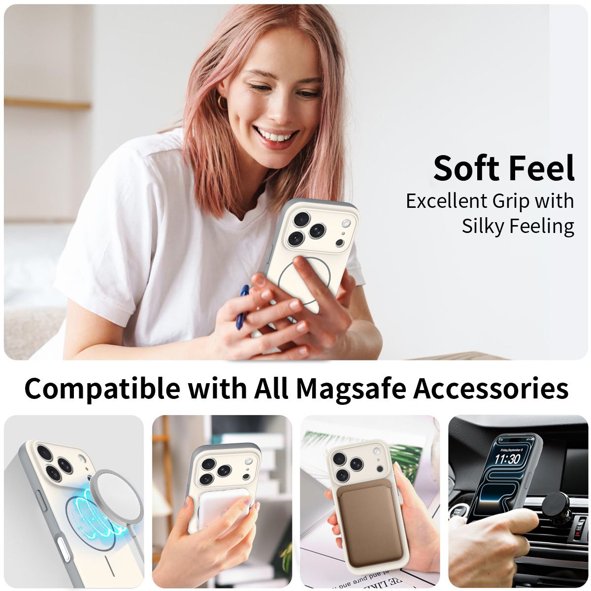 Aura Contrast Color Skin Feel Magsafe Case — 143
