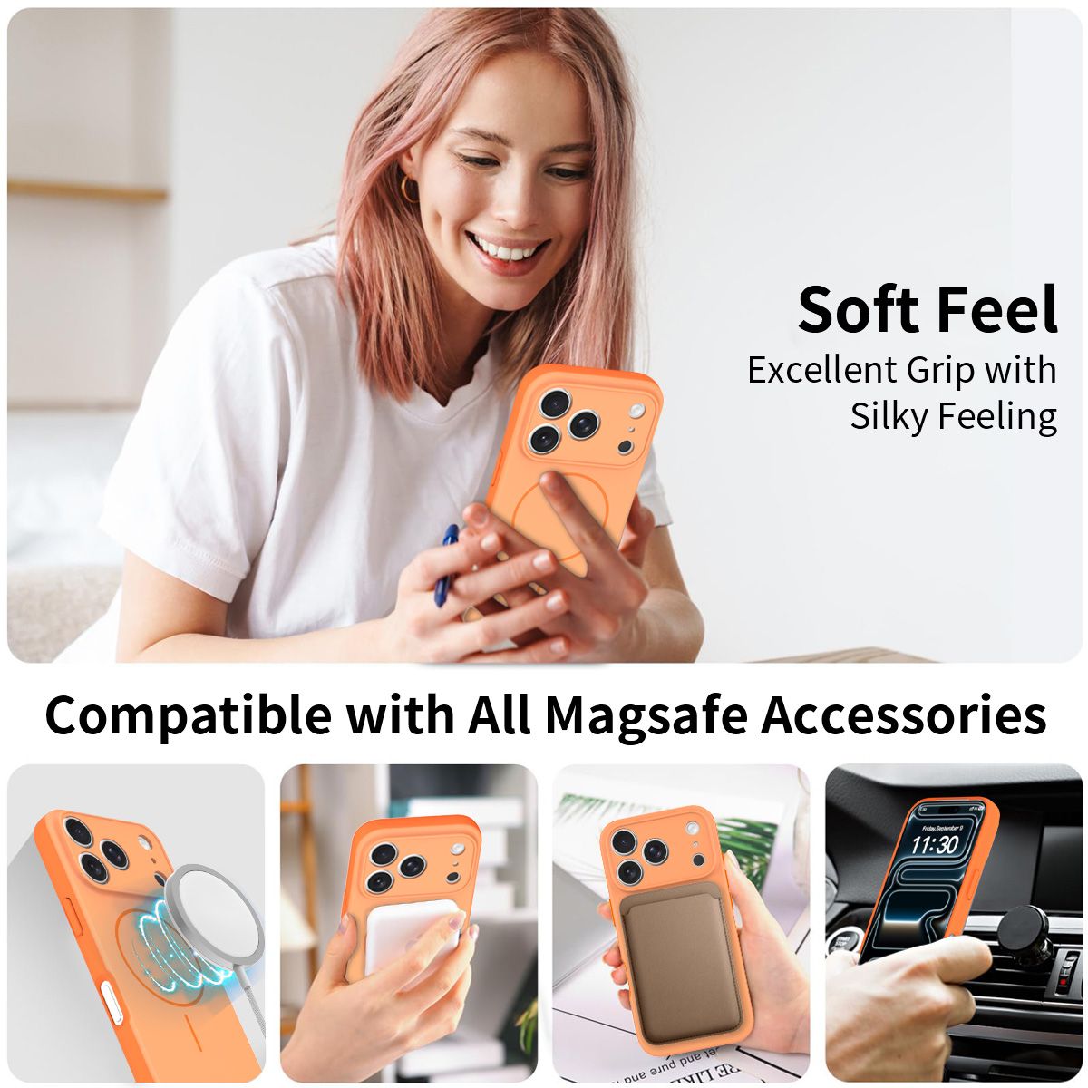Aura Contrast Color Skin Feel Magsafe Case — 155