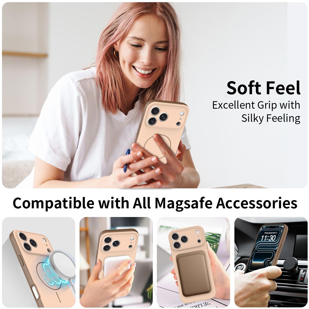 Aura Contrast Color Skin Feel Magsafe Case — 185