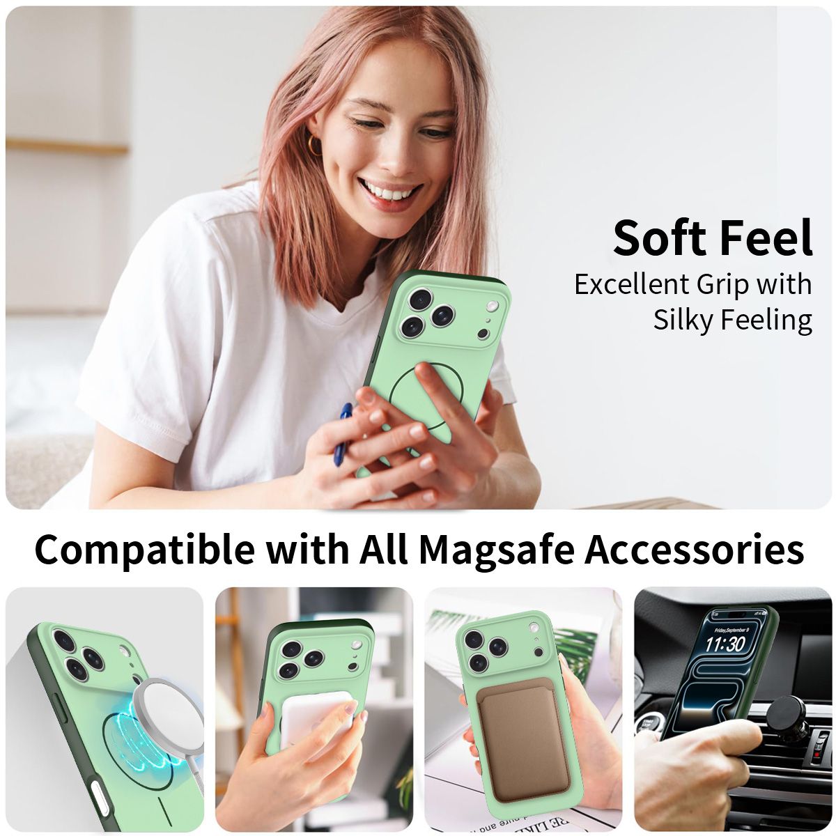 Aura Contrast Color Skin Feel Magsafe Case — 179