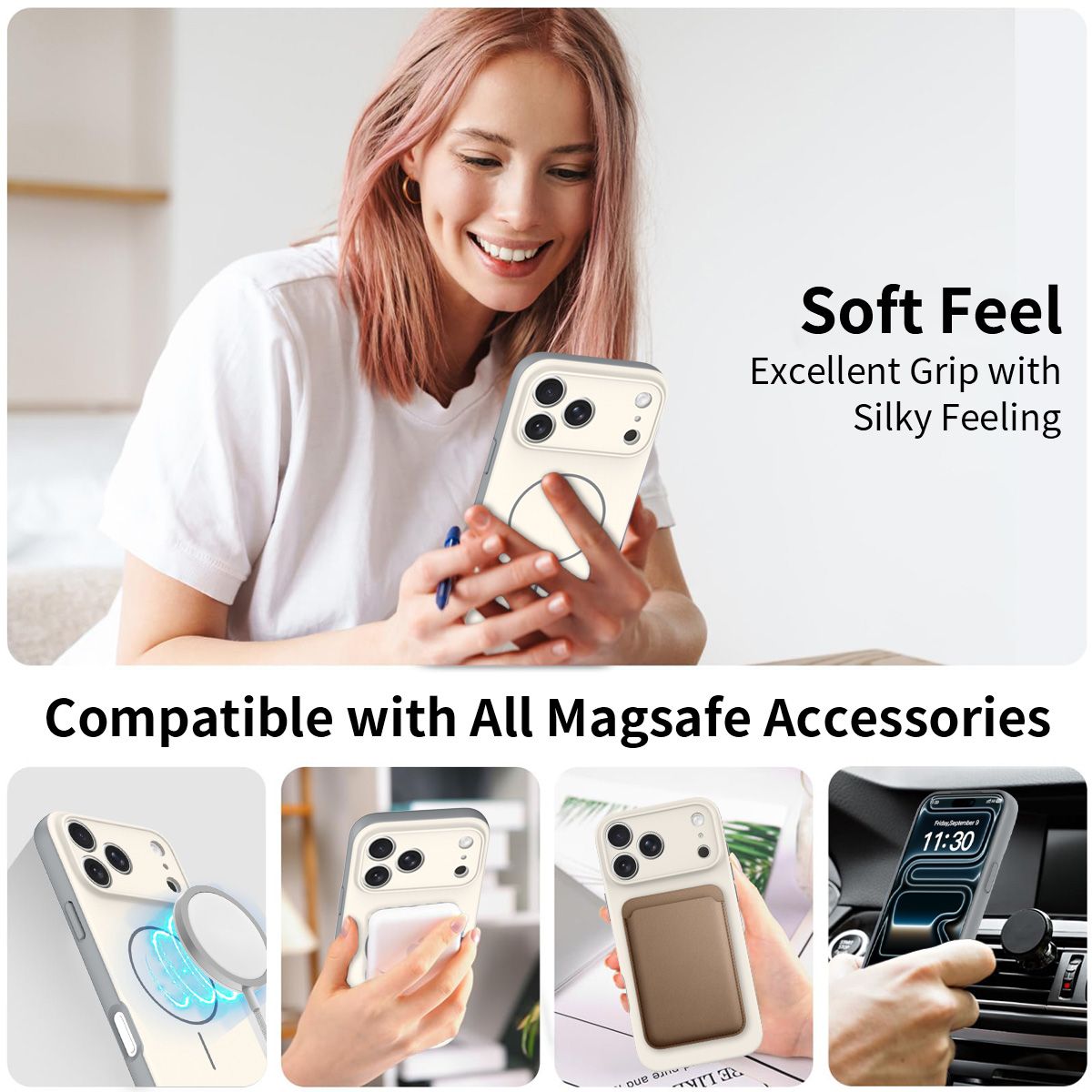 Aura Contrast Color Skin Feel Magsafe Case — 191