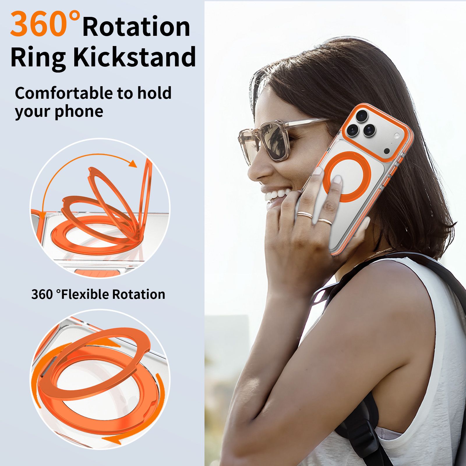 Chroma Orbit Colorful 360° Rotating Stand Magnetic Case — 90
