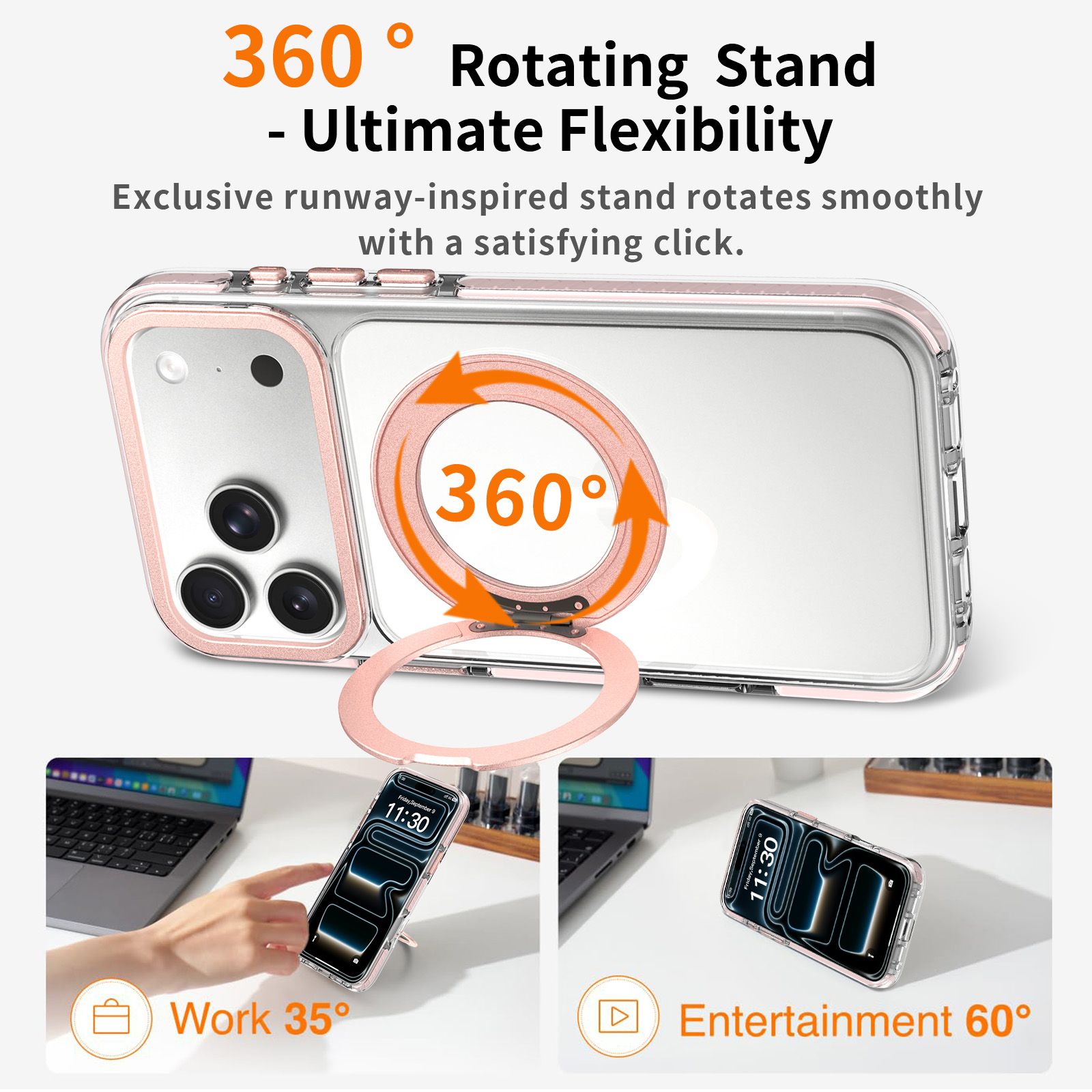 Chroma Orbit Colorful 360° Rotating Stand Magnetic Case — 80