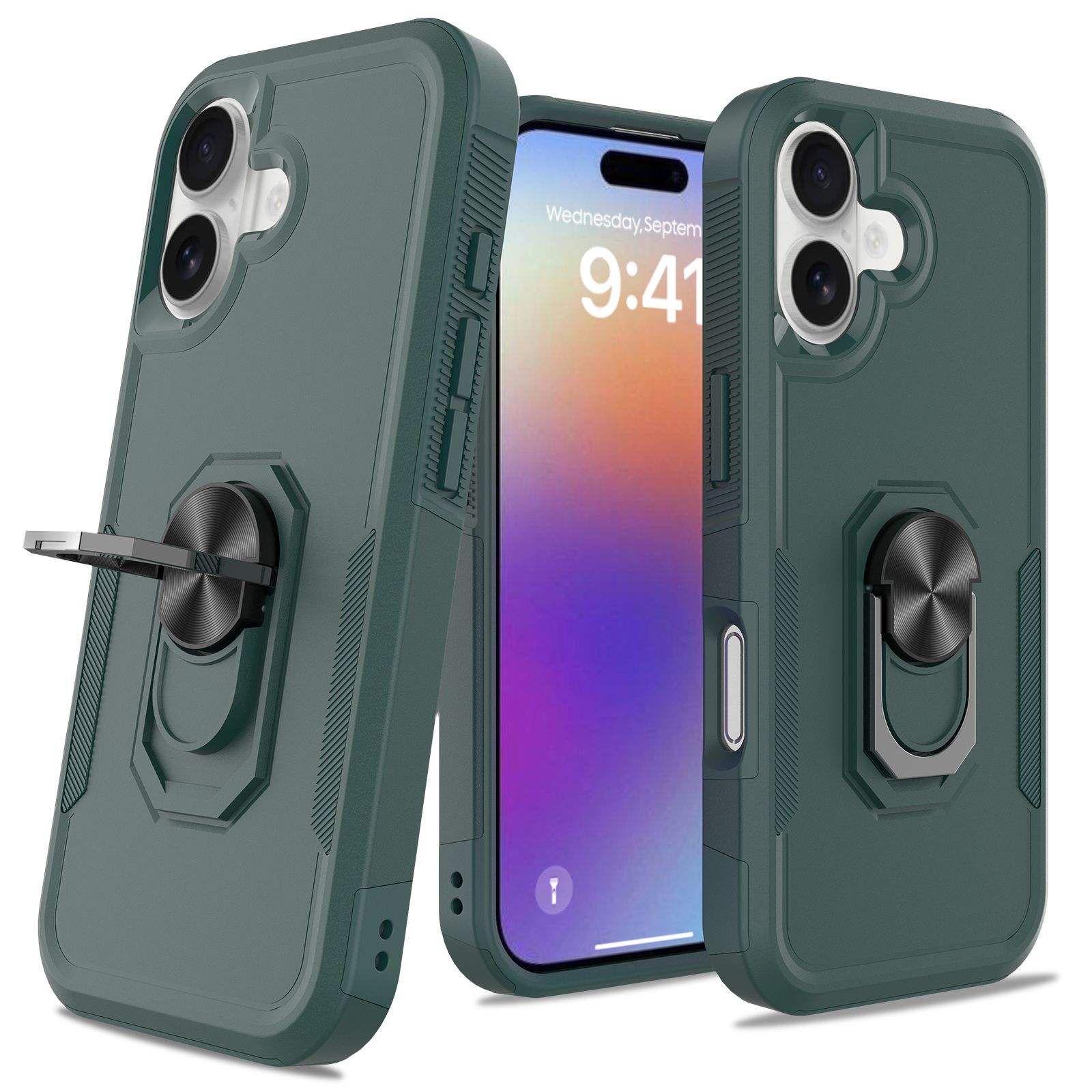 Apex Grip Dual Layer Rugged Case with Ring Kickstand — 30