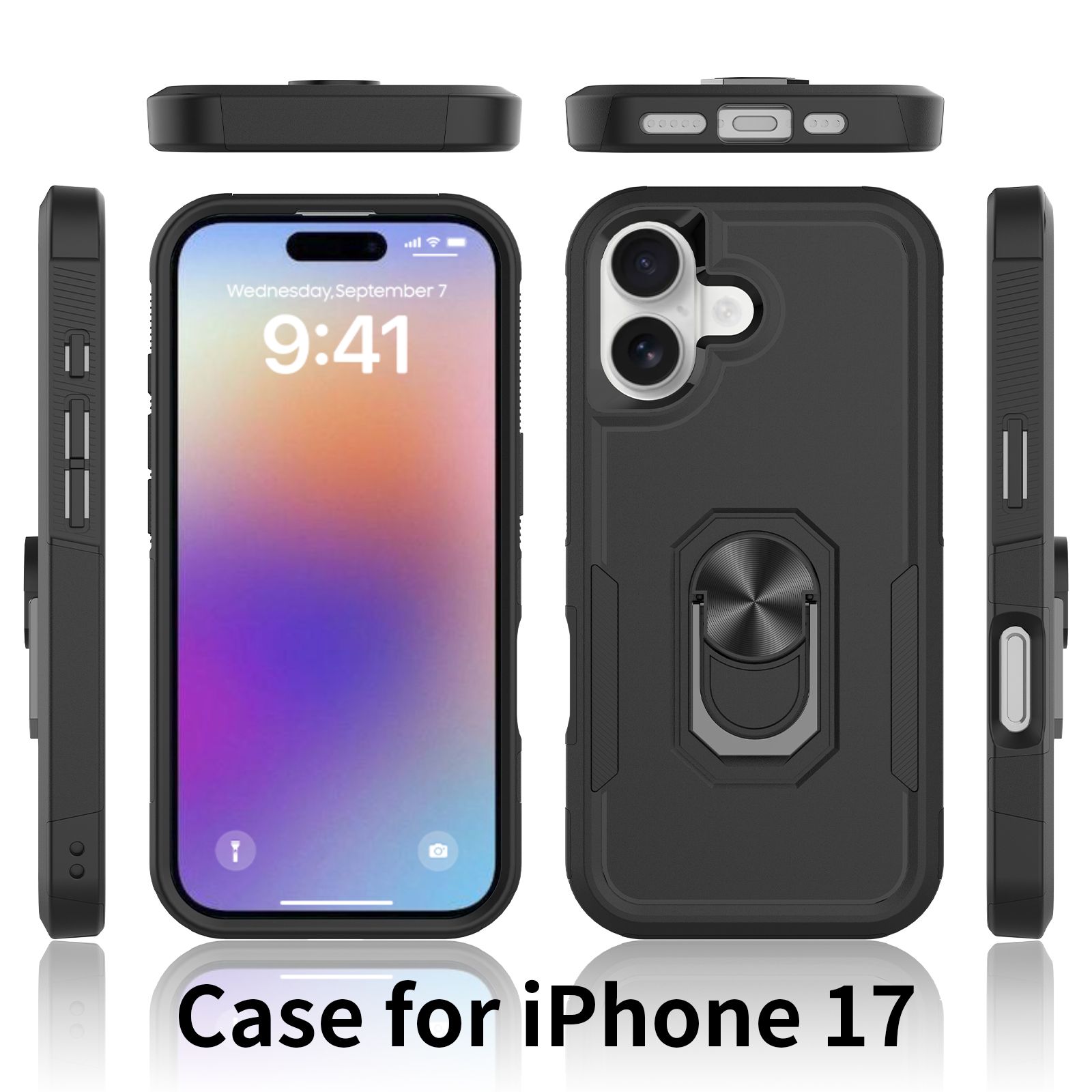 Apex Grip Dual Layer Rugged Case with Ring Kickstand — 9