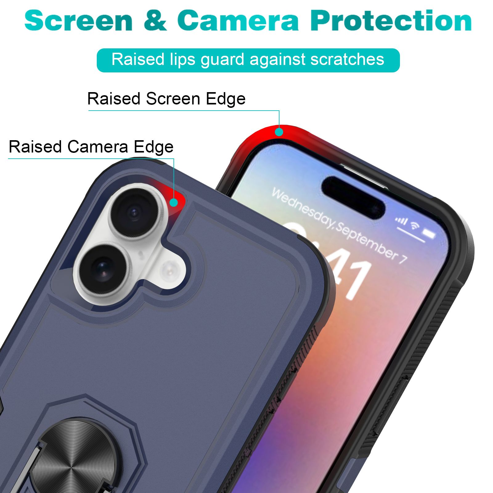 Apex Grip Dual Layer Rugged Case with Ring Kickstand — 18