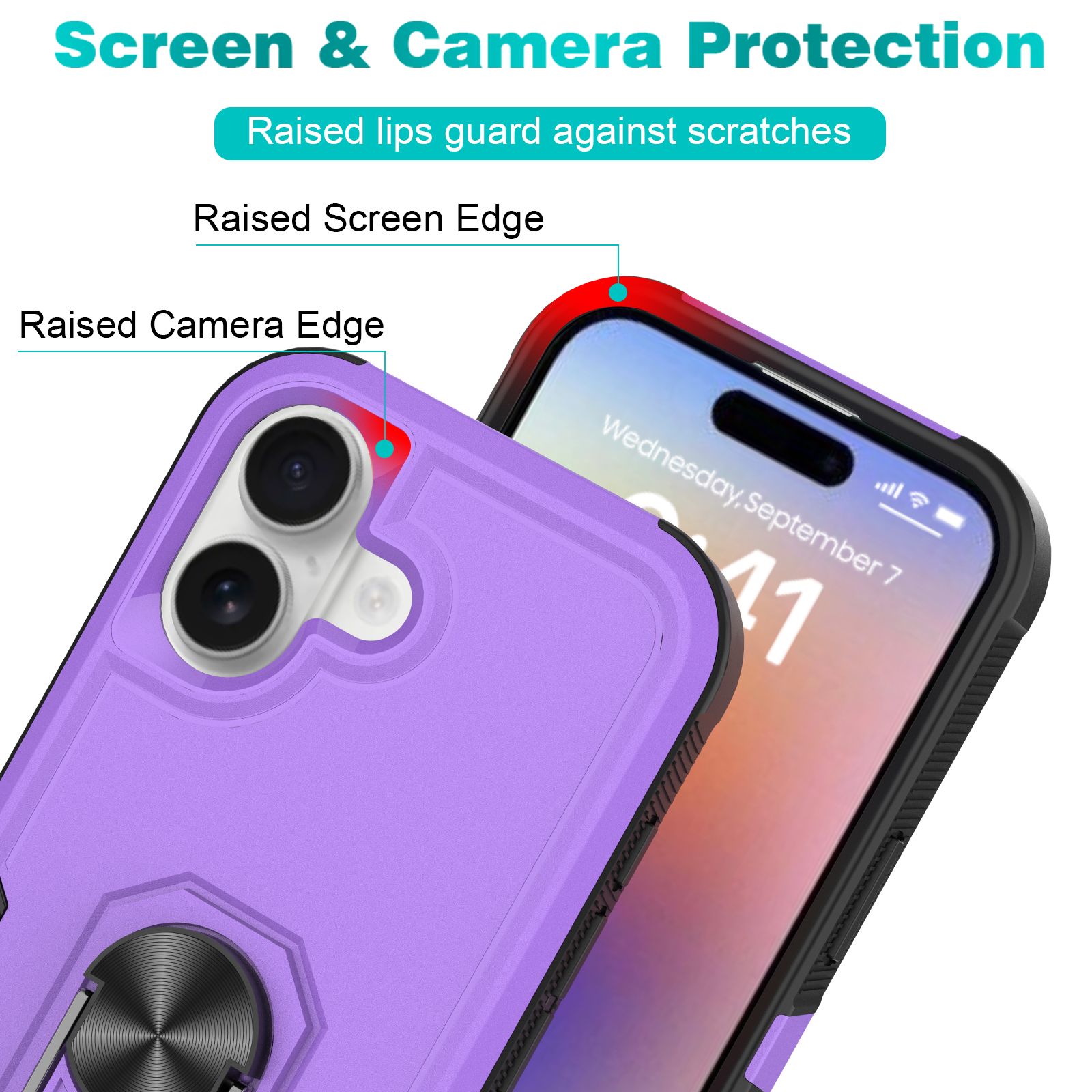 Apex Grip Dual Layer Rugged Case with Ring Kickstand — 23