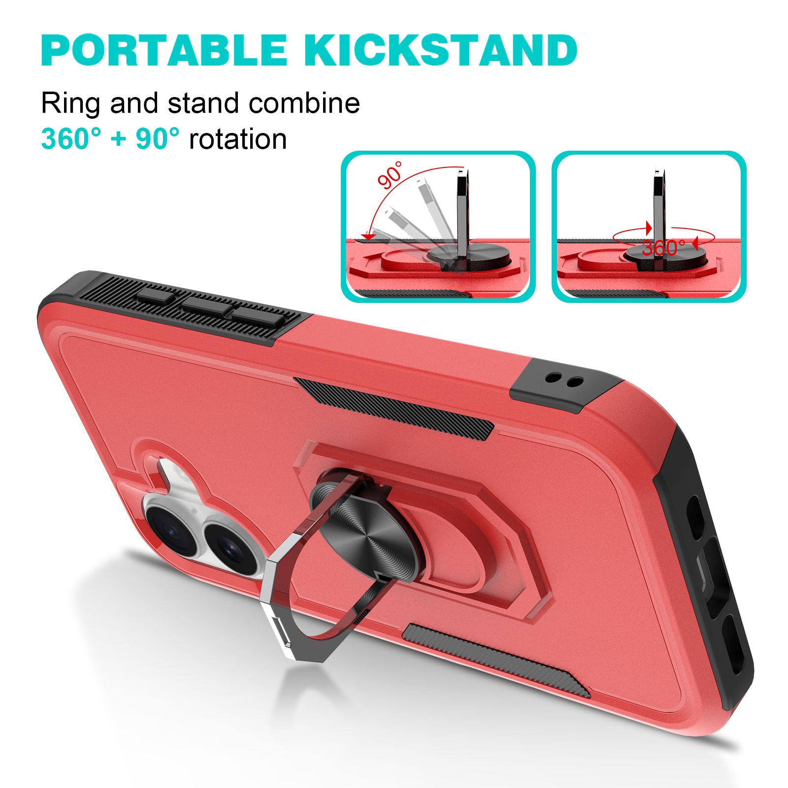 Apex Grip Dual Layer Rugged Case with Ring Kickstand — 27
