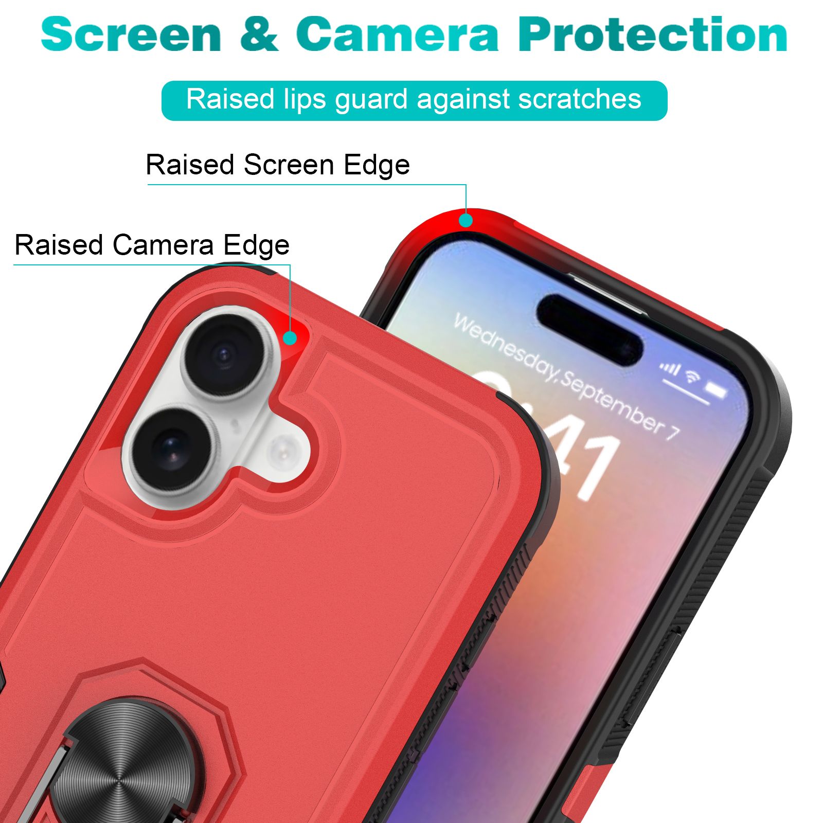 Apex Grip Dual Layer Rugged Case with Ring Kickstand — 28