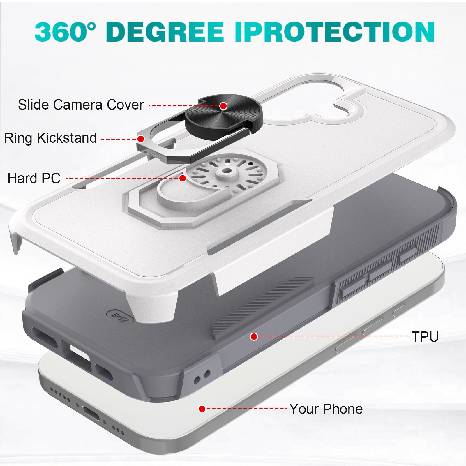 Apex Grip Dual Layer Rugged Case with Ring Kickstand — 11