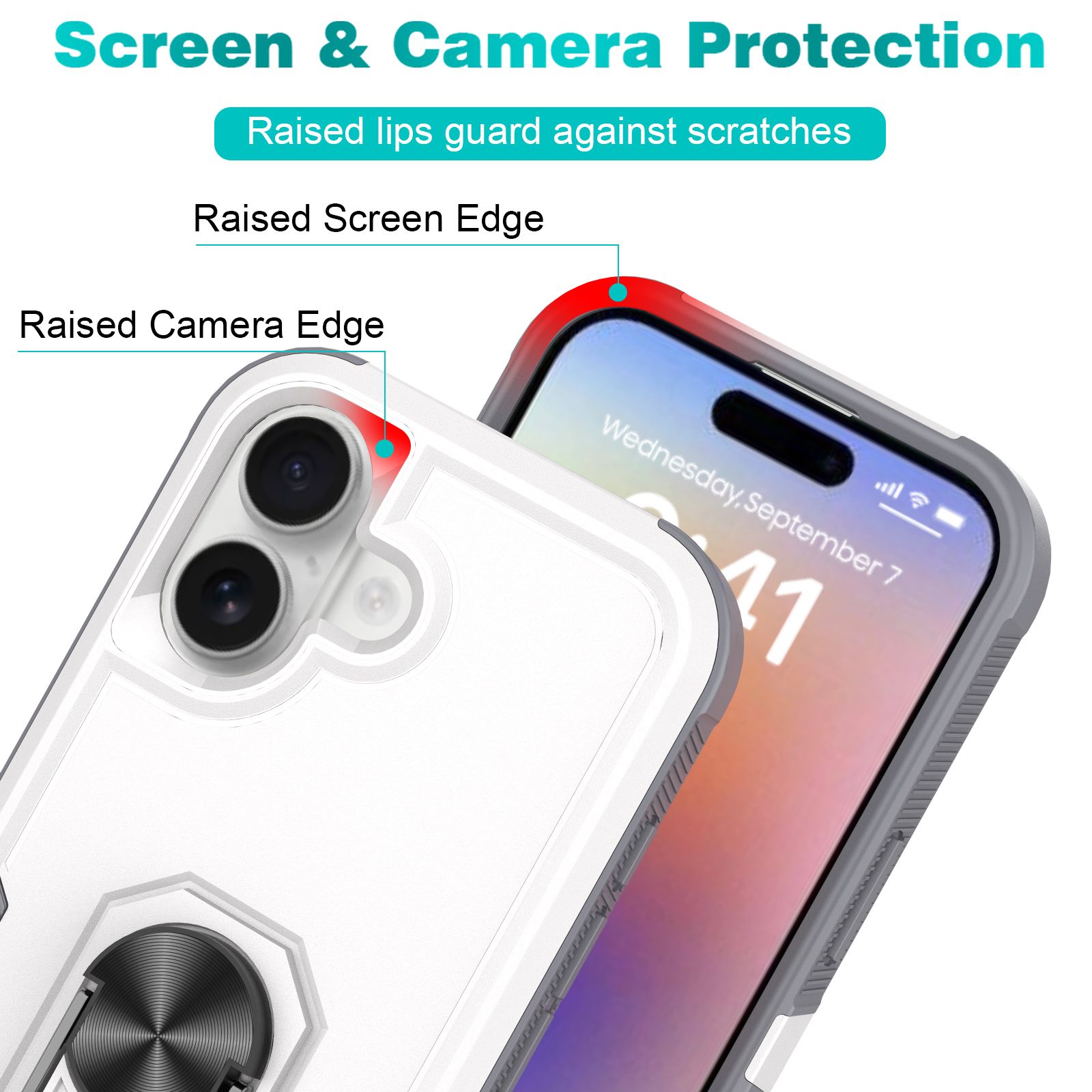 Apex Grip Dual Layer Rugged Case with Ring Kickstand — 13