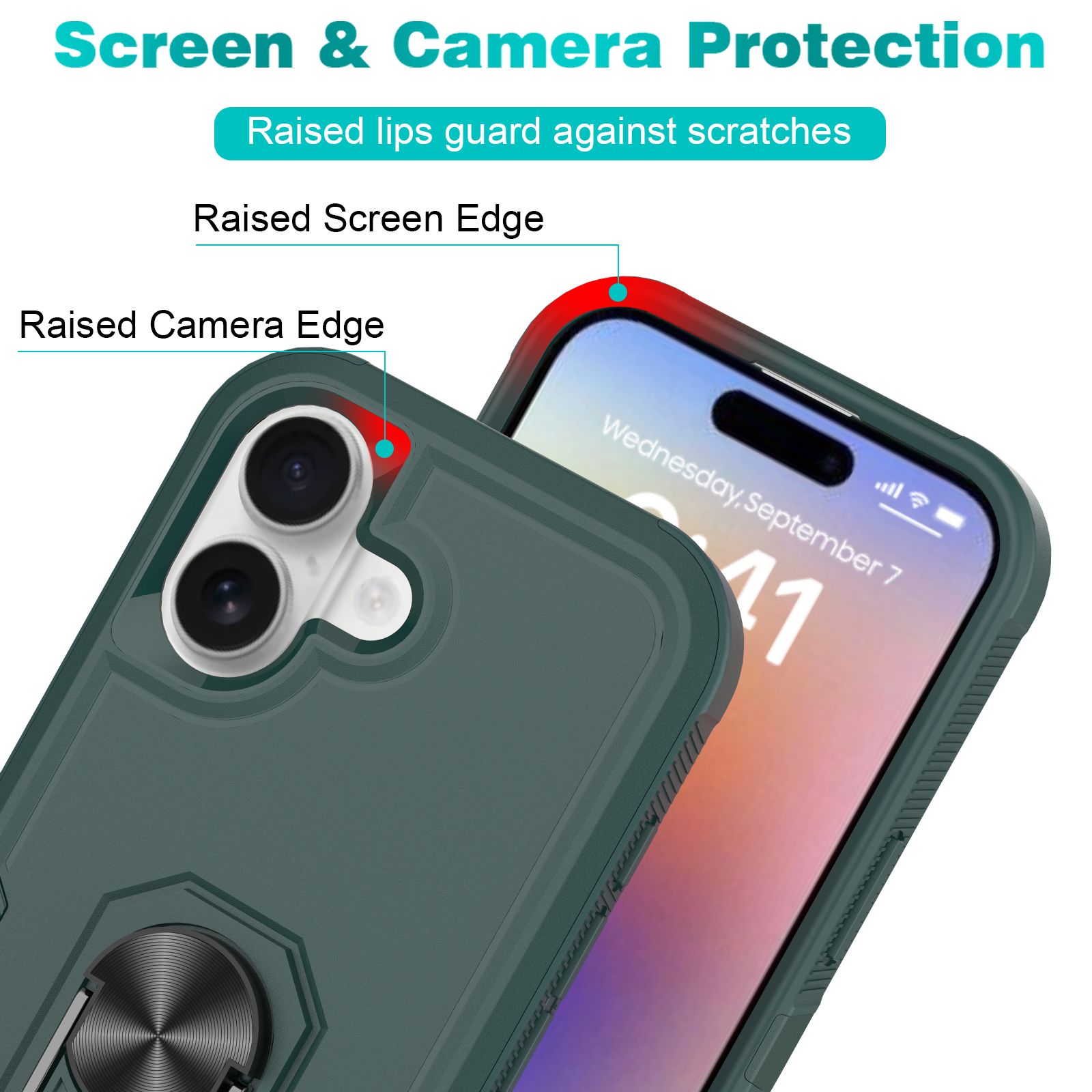 Apex Grip Dual Layer Rugged Case with Ring Kickstand — 33