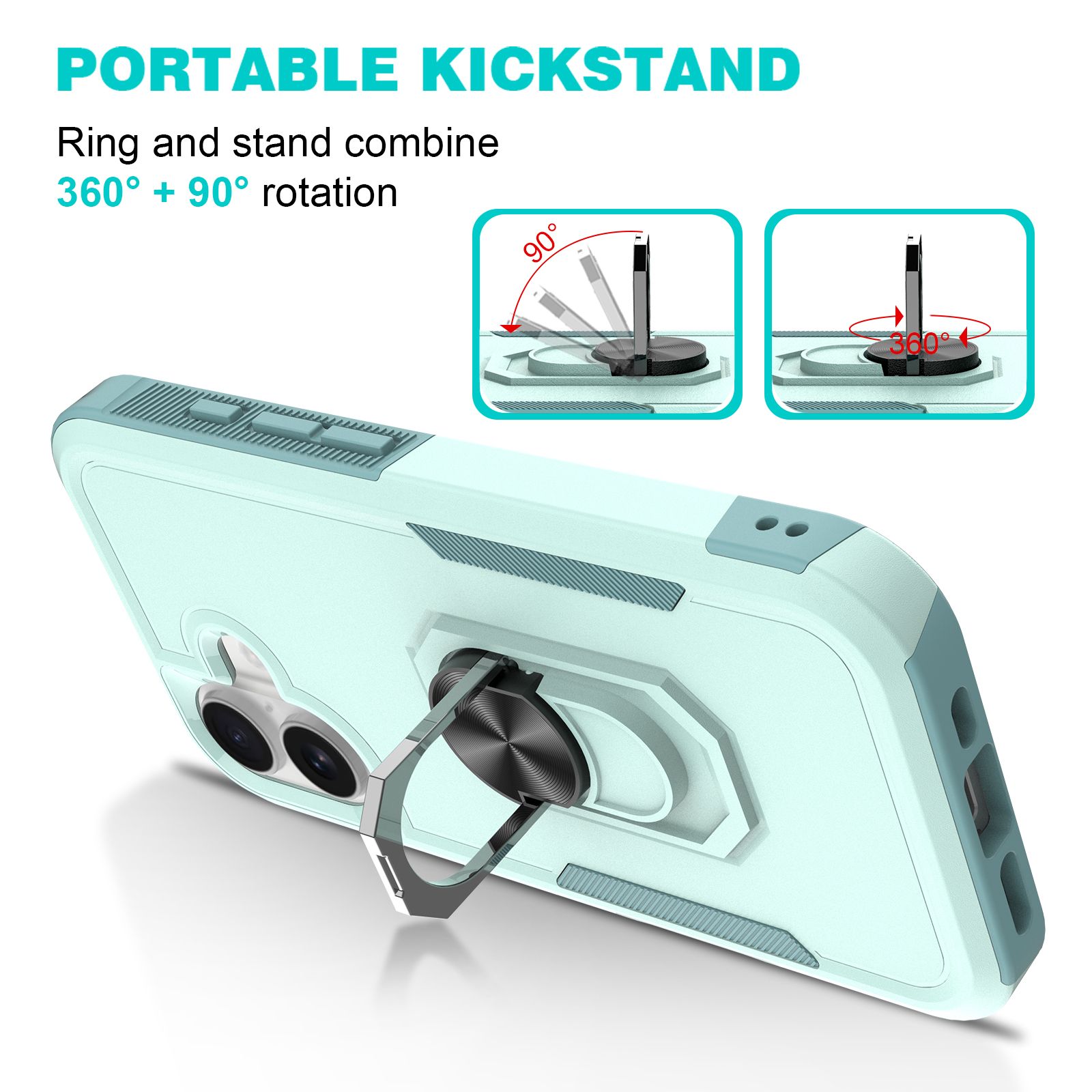 Apex Grip Dual Layer Rugged Case with Ring Kickstand — 37