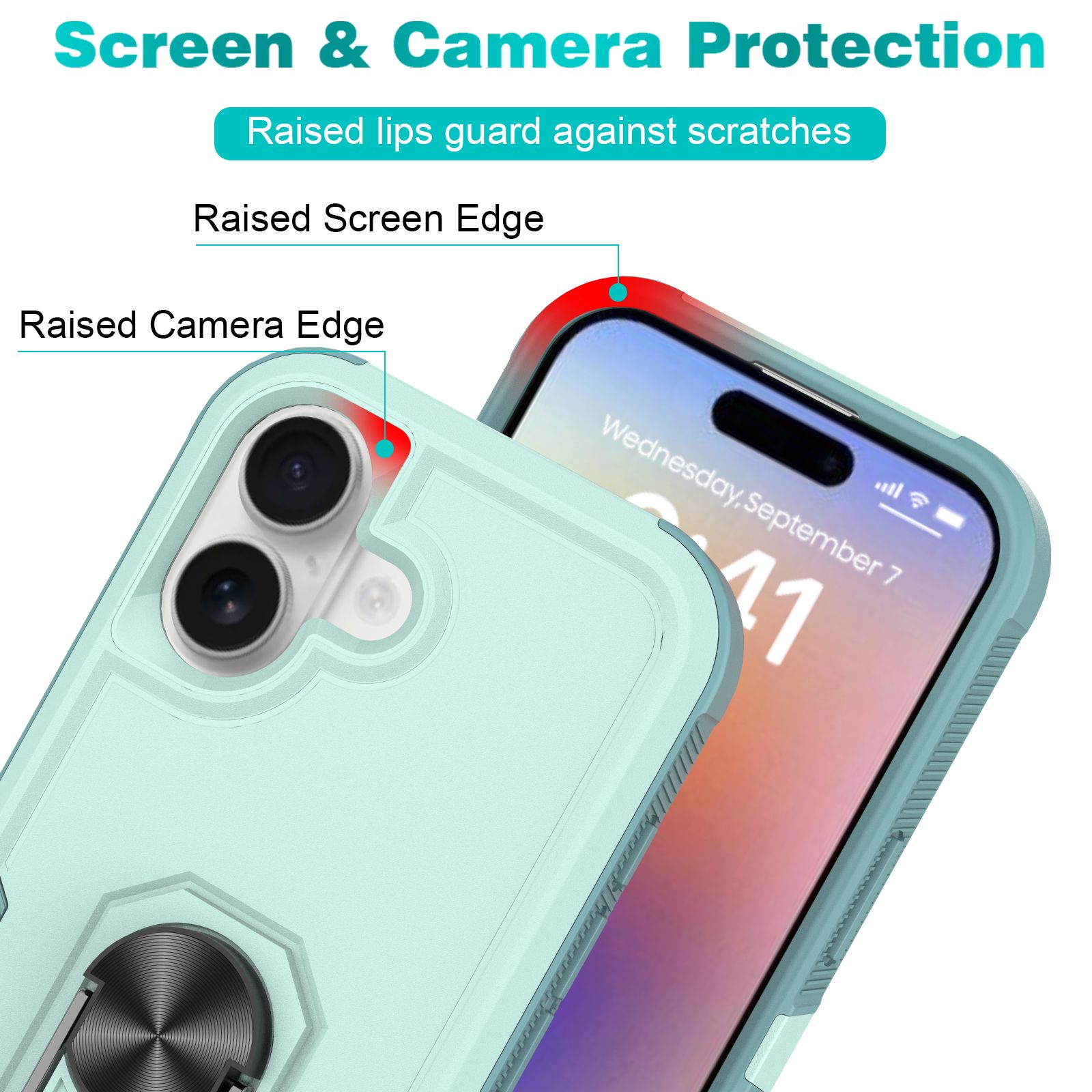 Apex Grip Dual Layer Rugged Case with Ring Kickstand — 38