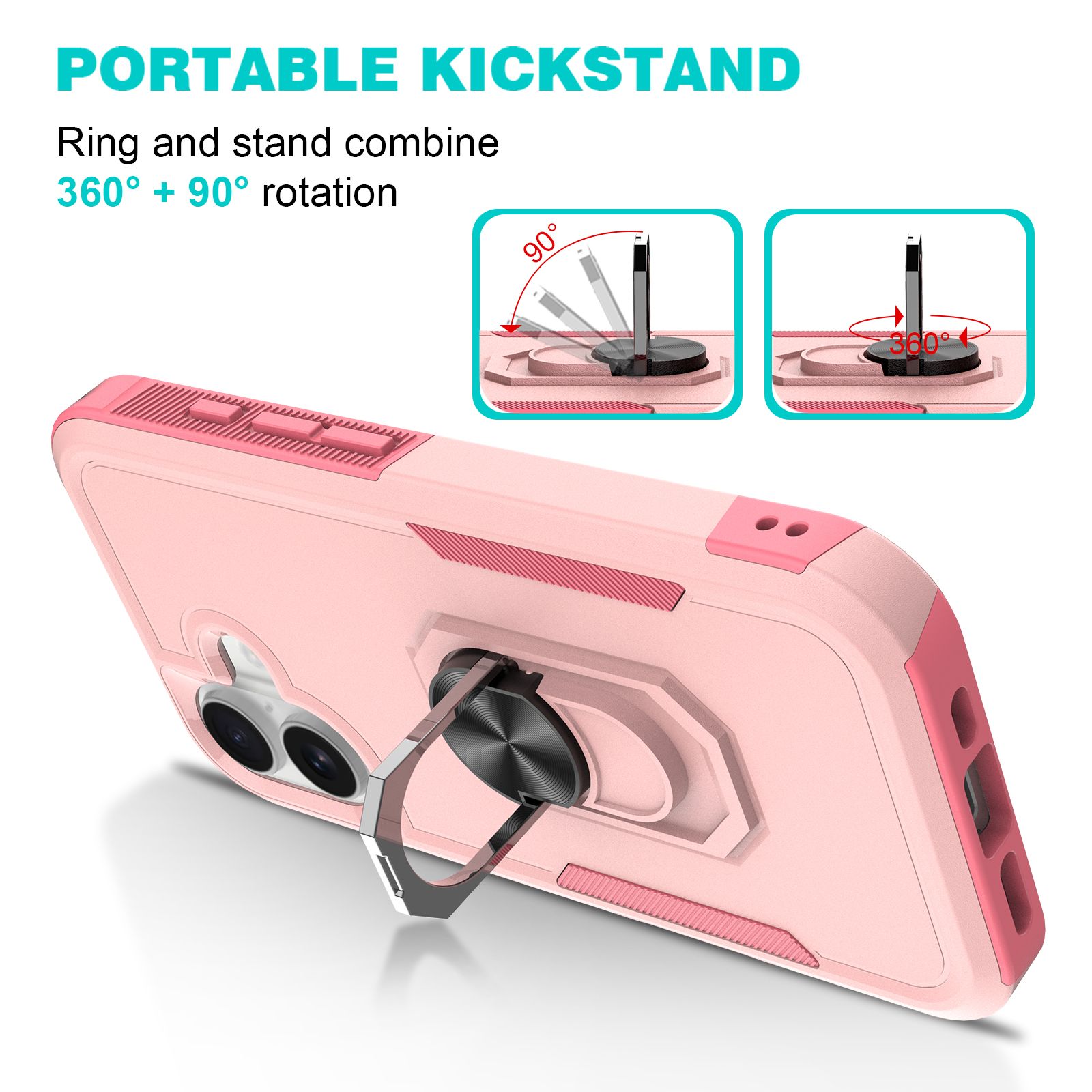 Apex Grip Dual Layer Rugged Case with Ring Kickstand — 42