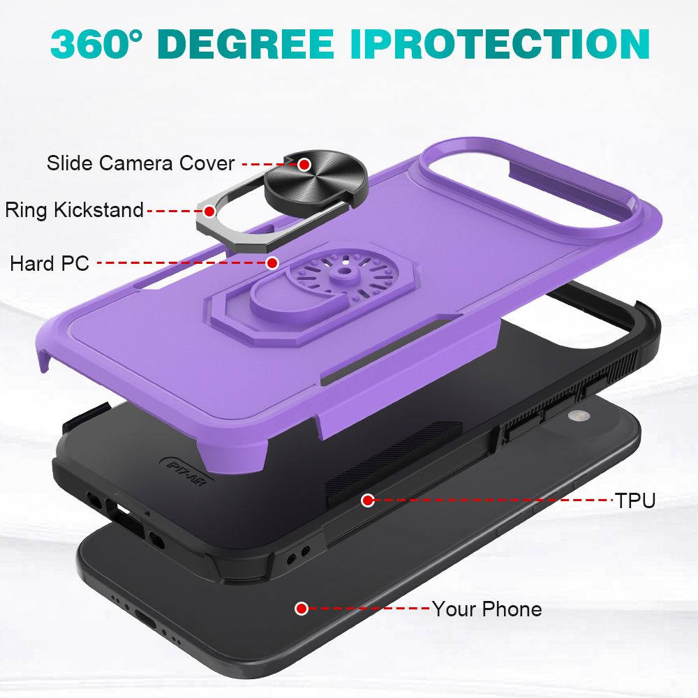 Apex Grip Dual Layer Rugged Case with Ring Kickstand — 62