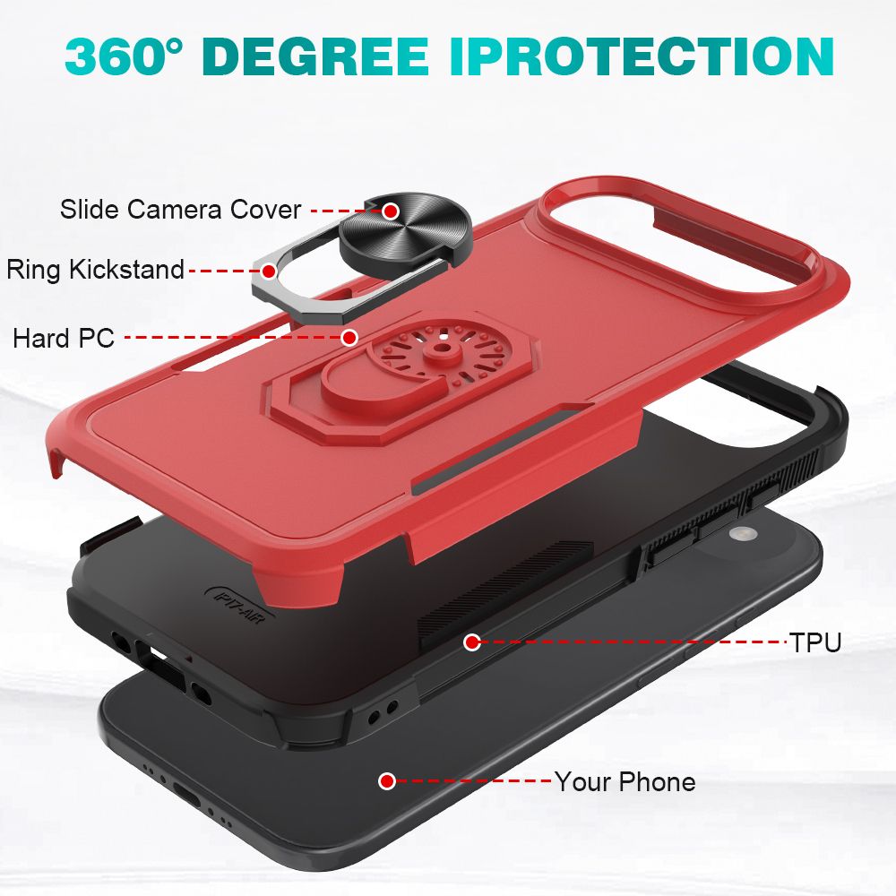 Apex Grip Dual Layer Rugged Case with Ring Kickstand — 67