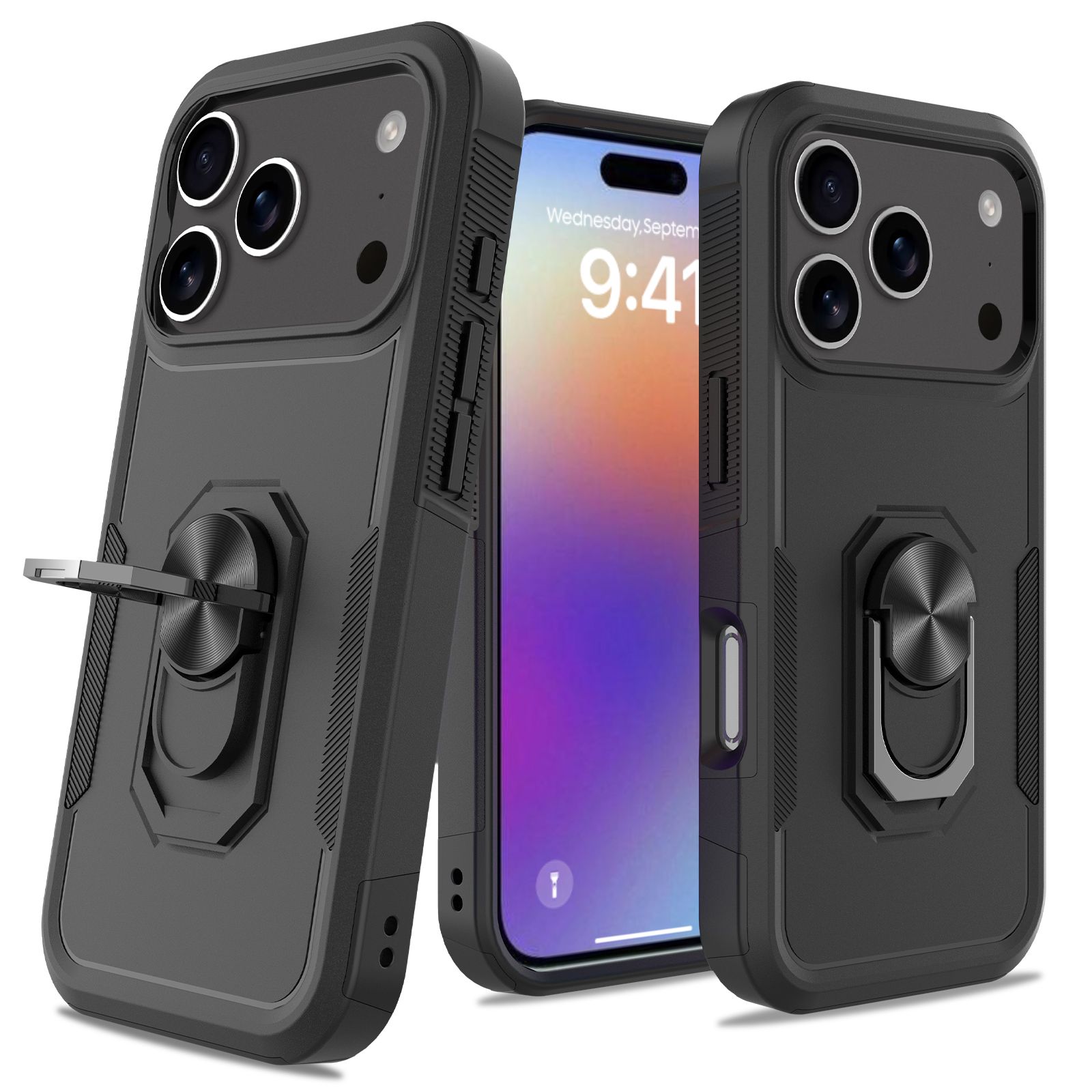 Apex Grip Dual Layer Rugged Case with Ring Kickstand — 87