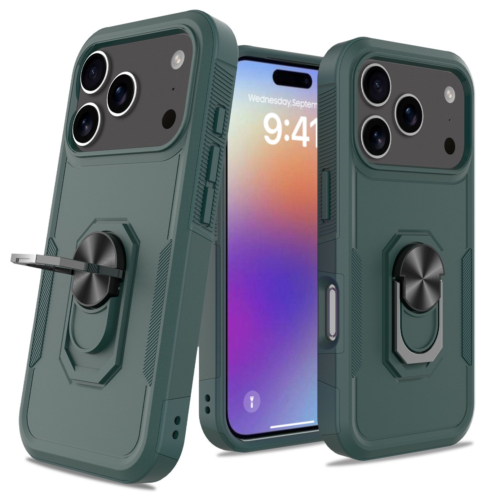 Apex Grip Dual Layer Rugged Case with Ring Kickstand — 114