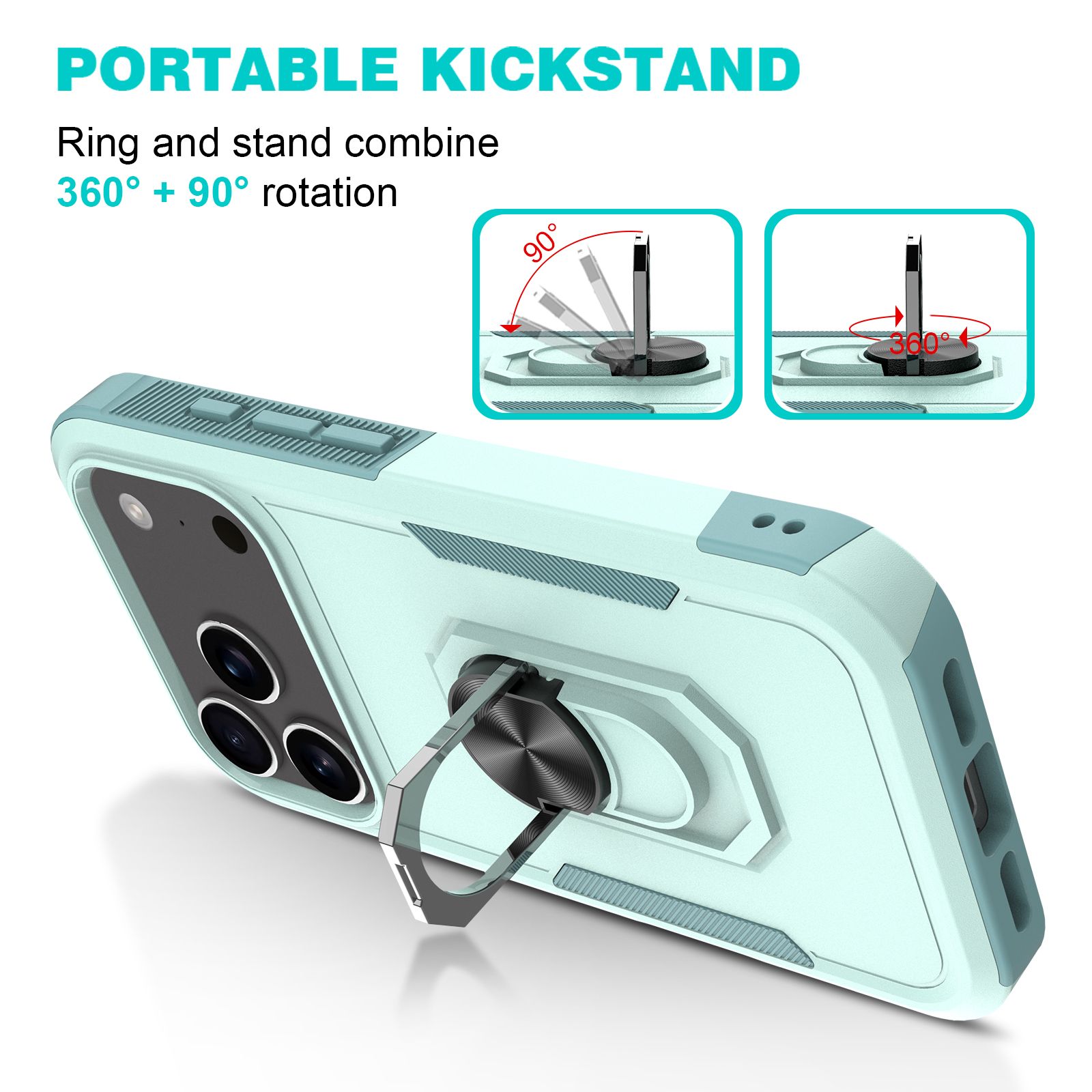 Apex Grip Dual Layer Rugged Case with Ring Kickstand — 121