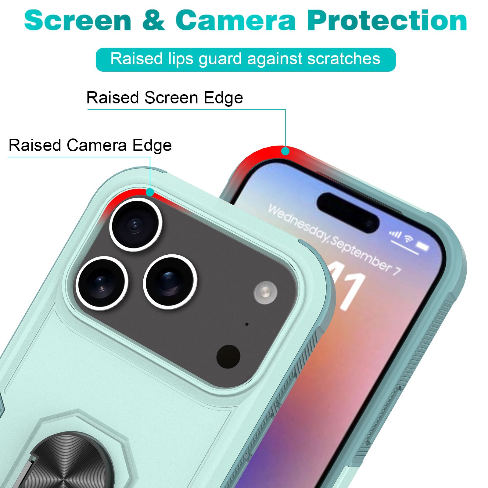 Apex Grip Dual Layer Rugged Case with Ring Kickstand — 122