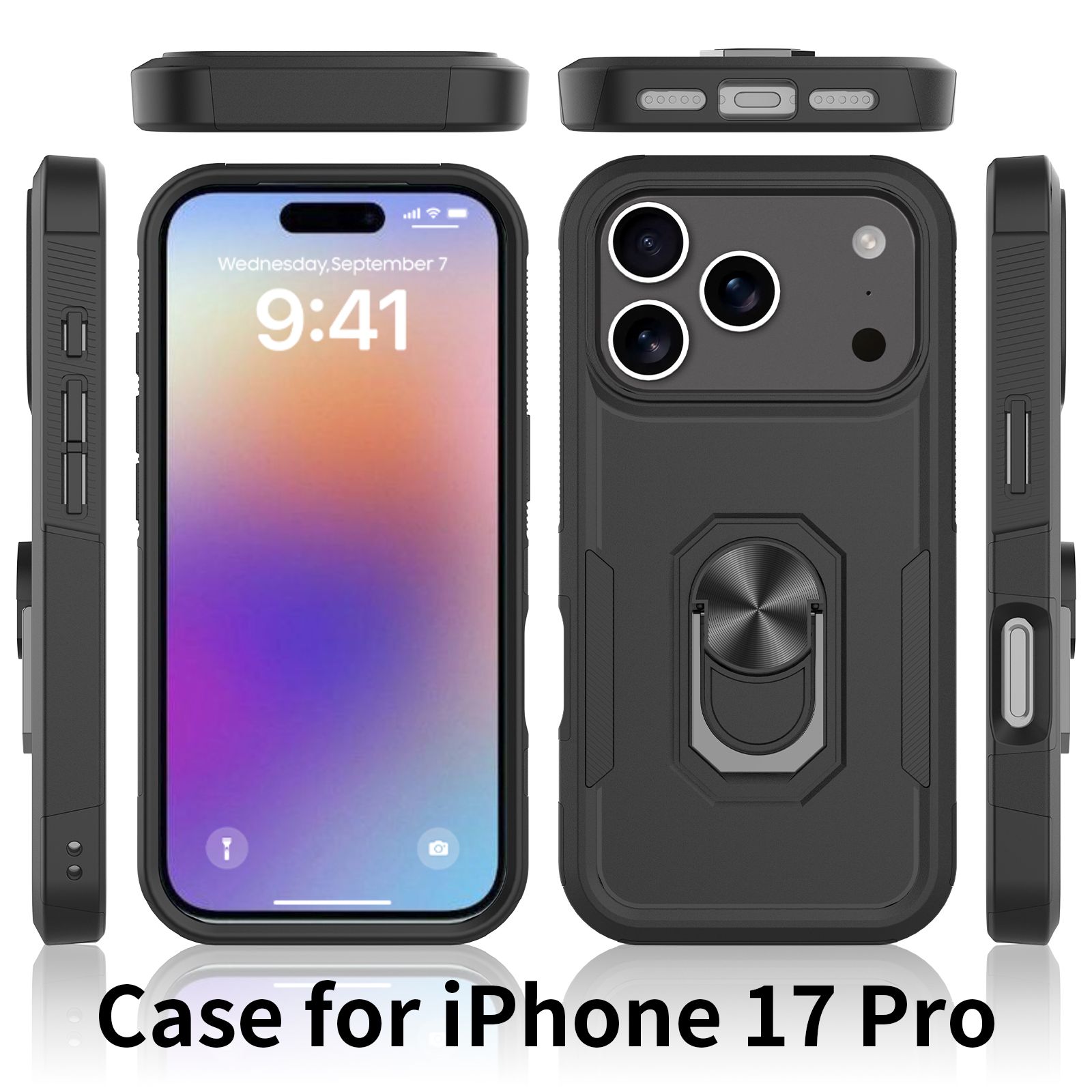 Apex Grip Dual Layer Rugged Case with Ring Kickstand — 93