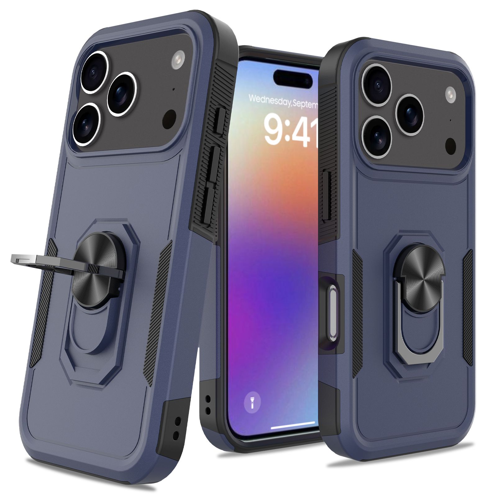 Apex Grip Dual Layer Rugged Case with Ring Kickstand — 99