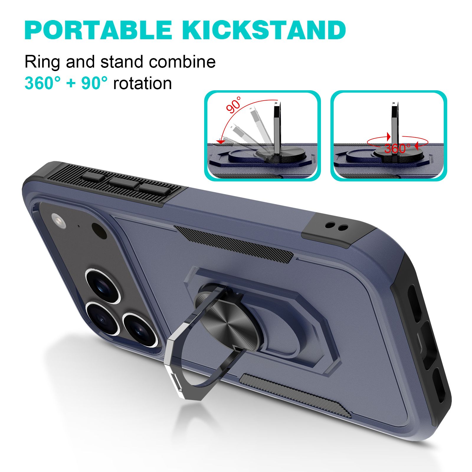 Apex Grip Dual Layer Rugged Case with Ring Kickstand — 101