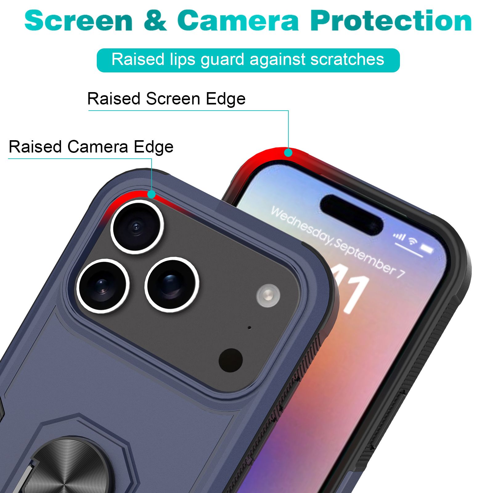 Apex Grip Dual Layer Rugged Case with Ring Kickstand — 102