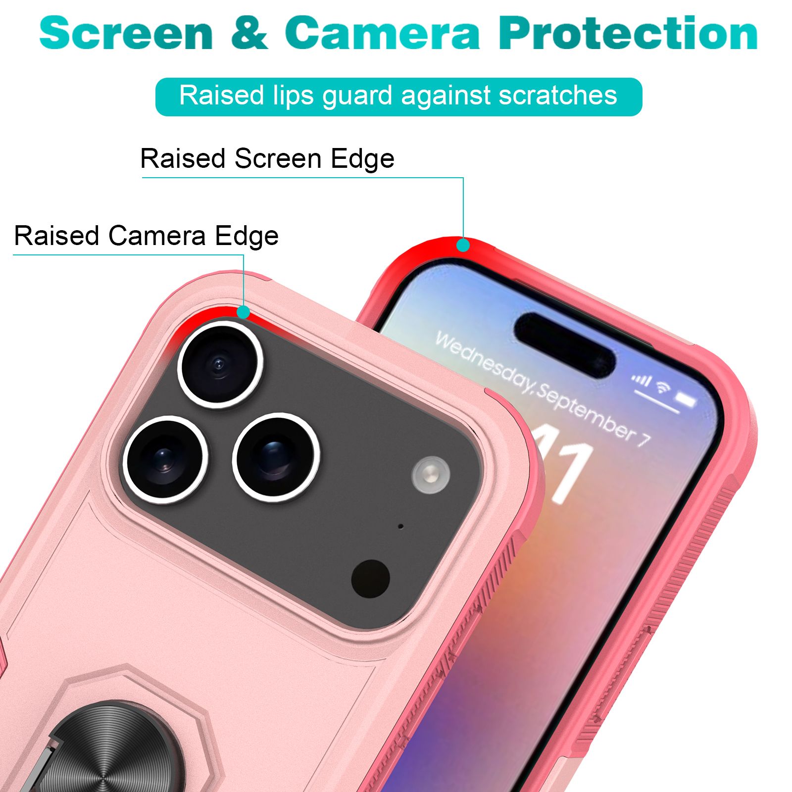 Apex Grip Dual Layer Rugged Case with Ring Kickstand — 127