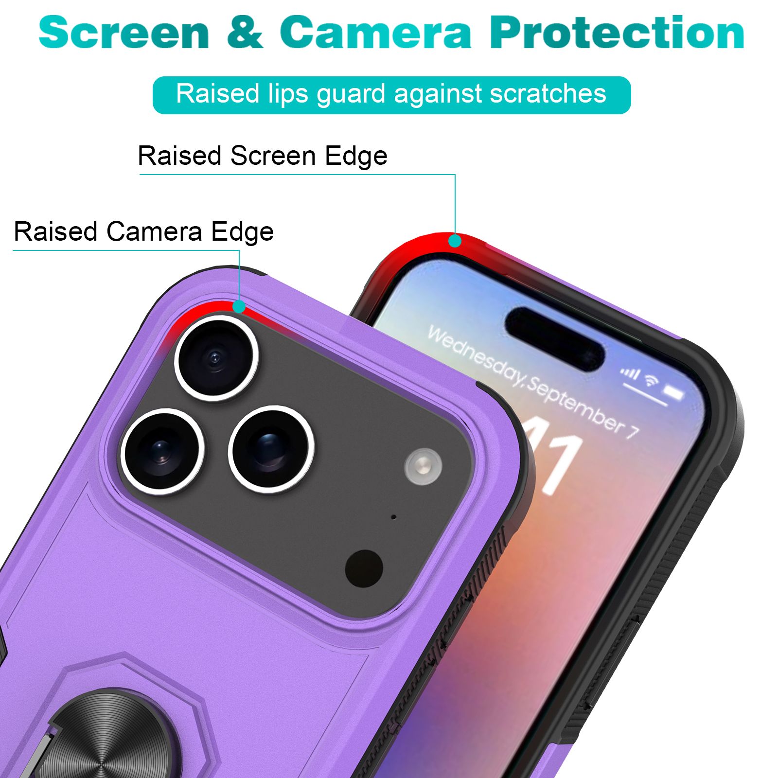 Apex Grip Dual Layer Rugged Case with Ring Kickstand — 107