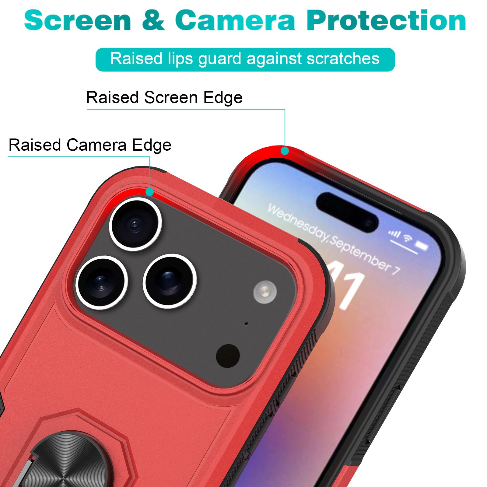 Apex Grip Dual Layer Rugged Case with Ring Kickstand — 112